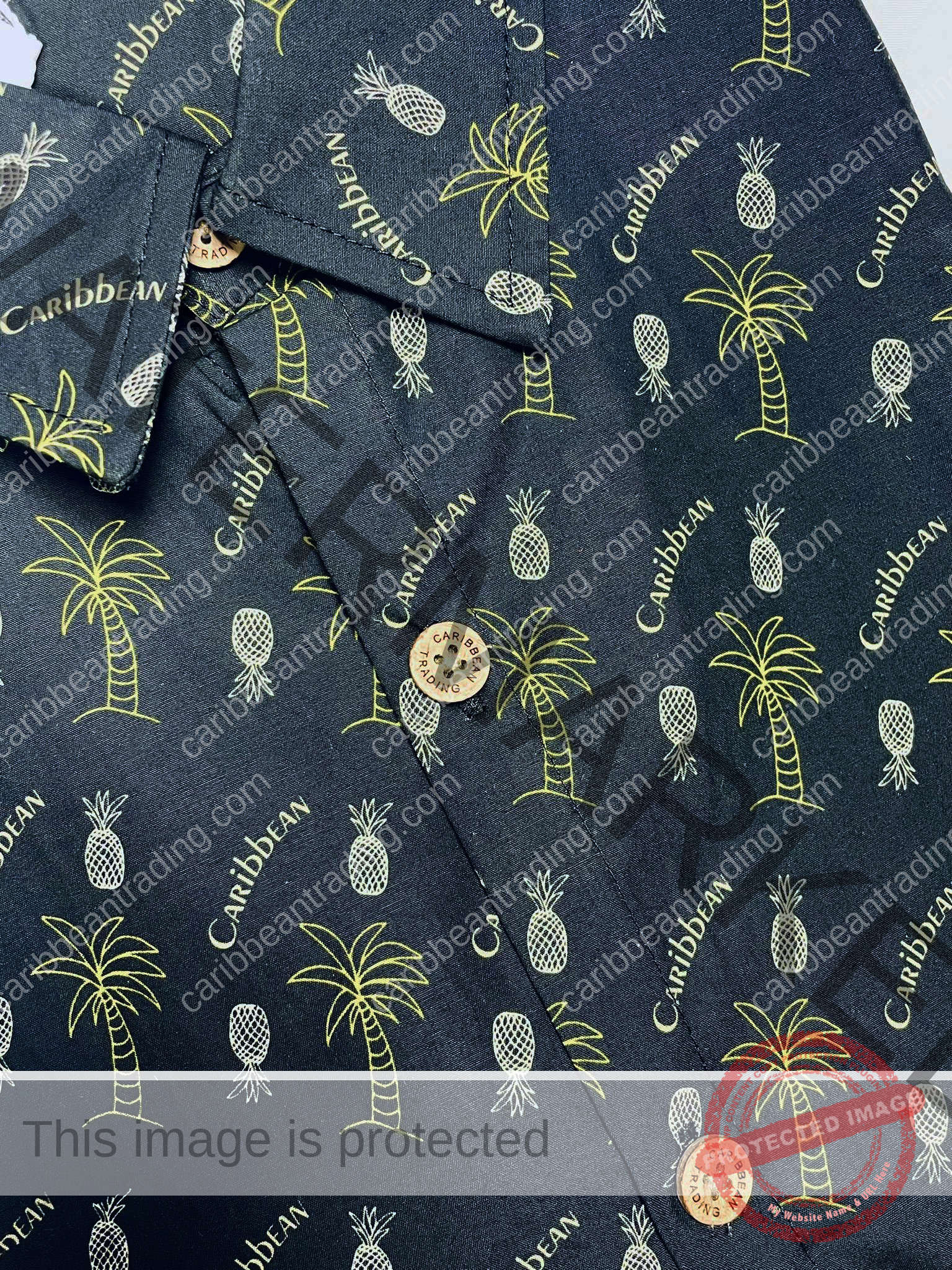 Pineapple-Palms-Caribbean-Button Down Shirt - Image 4