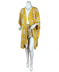 One Size Yellow Shells Cover Up