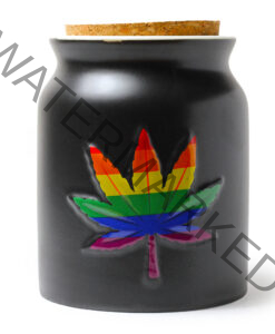 Rainbow Leaf Stash Jar