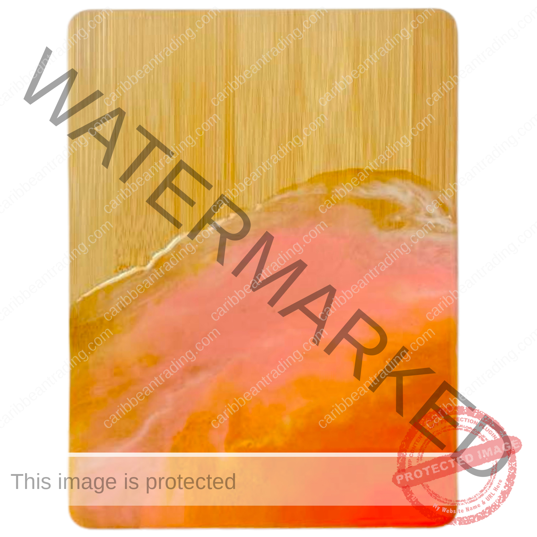 Small Bamboo Cutting Board with Resin Ocean Wave Art - Image 2