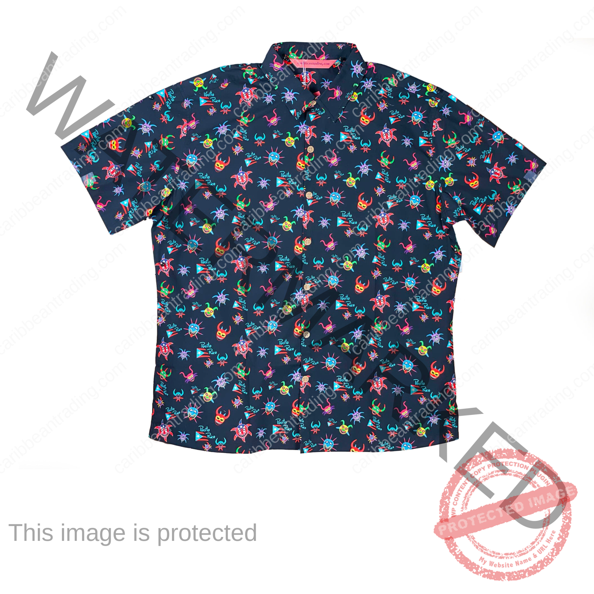 Vejigante -Caribbean-Button Down Shirt