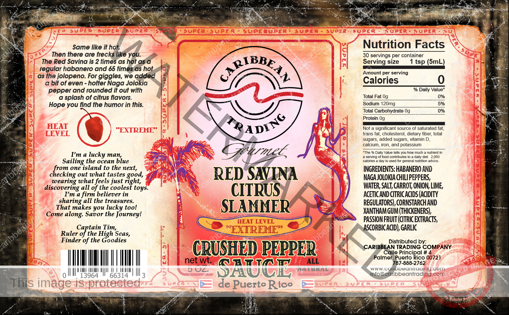 Red Savina Citrus Slammer Crushed Pepper Sauce - Image 2