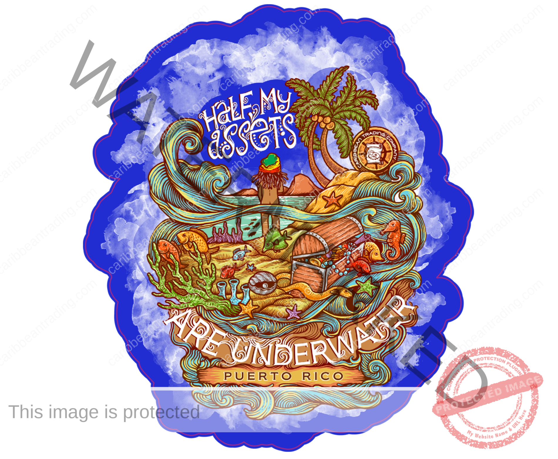 Half My Assets Sticker