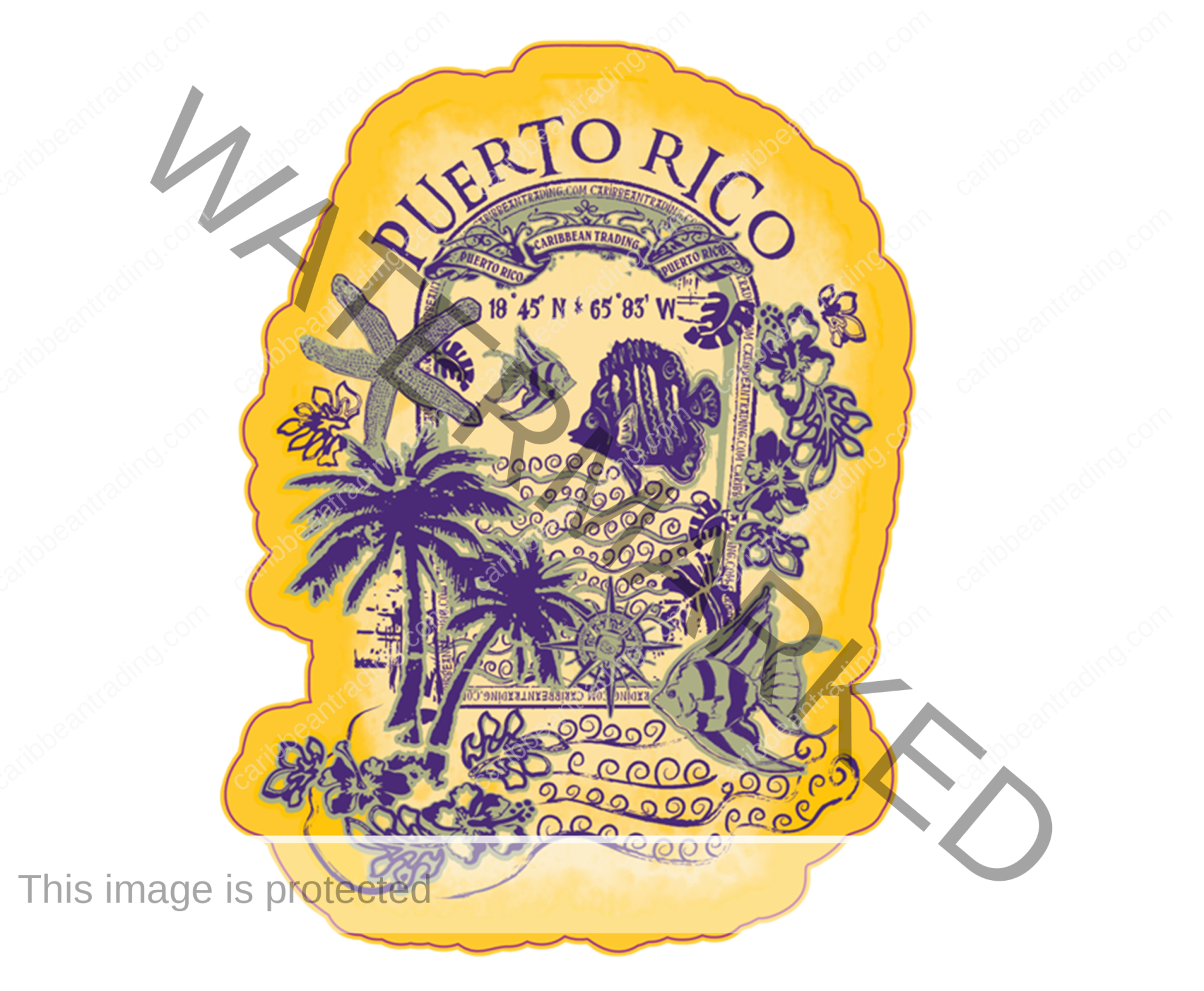 Puerto Rico Fish Sticker