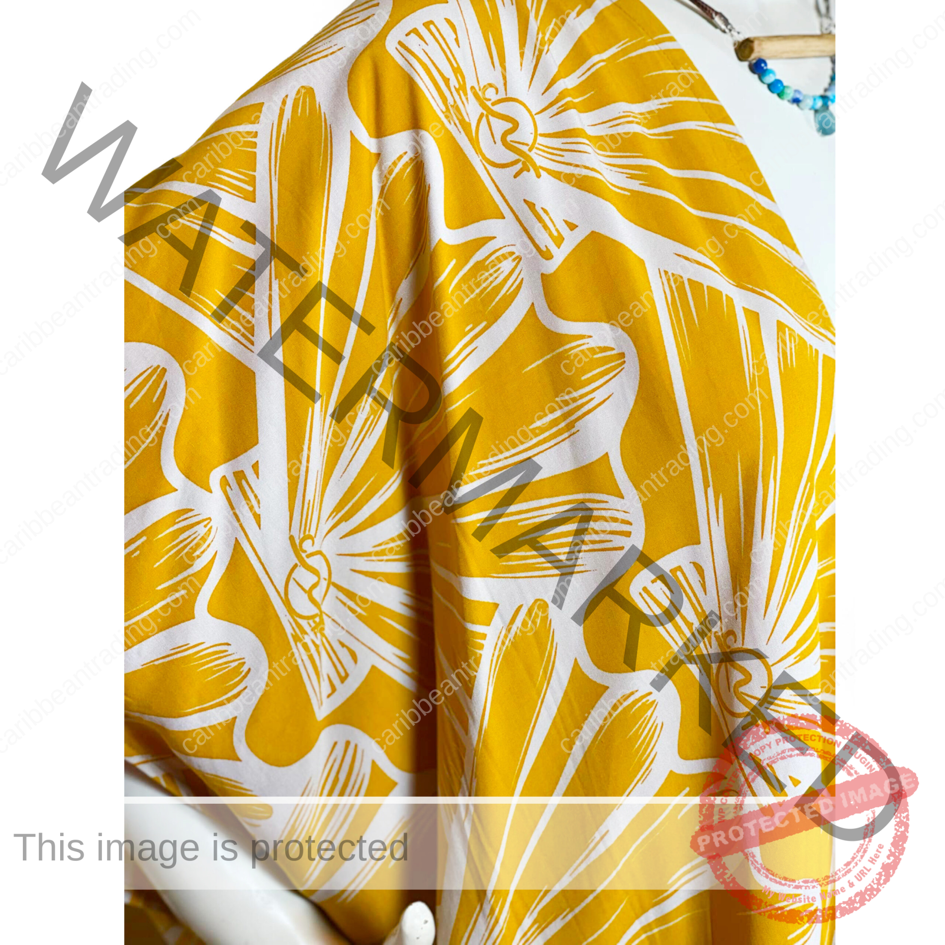 One Size Yellow Shells Cover Up - Image 3