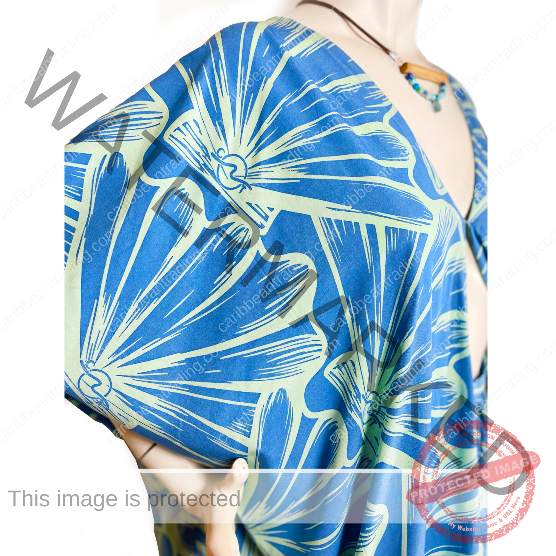 One Size Blue Shells Cover Up - Image 3