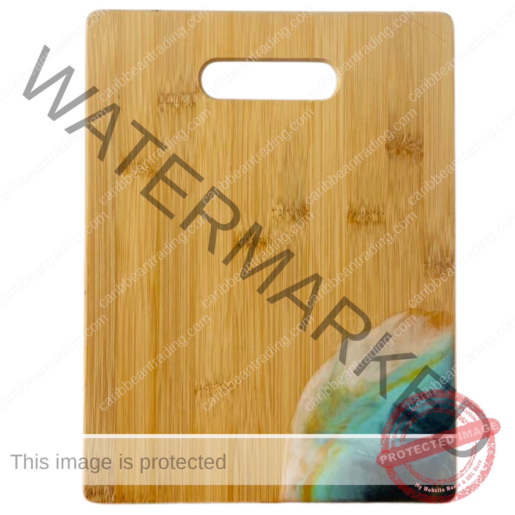 Medium Bamboo Cutting Board with Resin Ocean Wave Art - Image 7