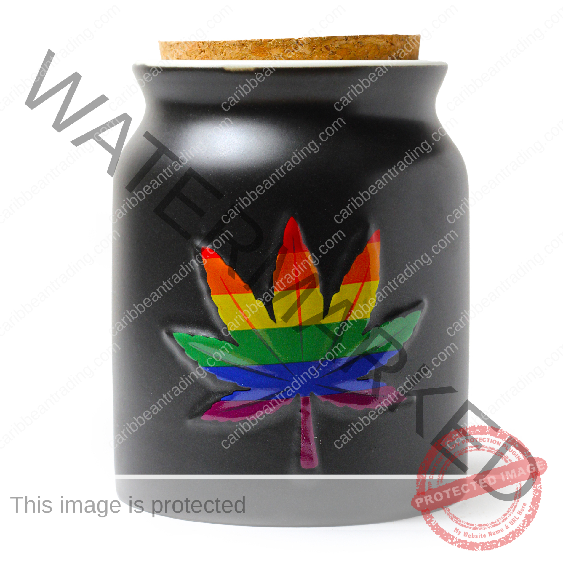 Rainbow Leaf Stash Jar