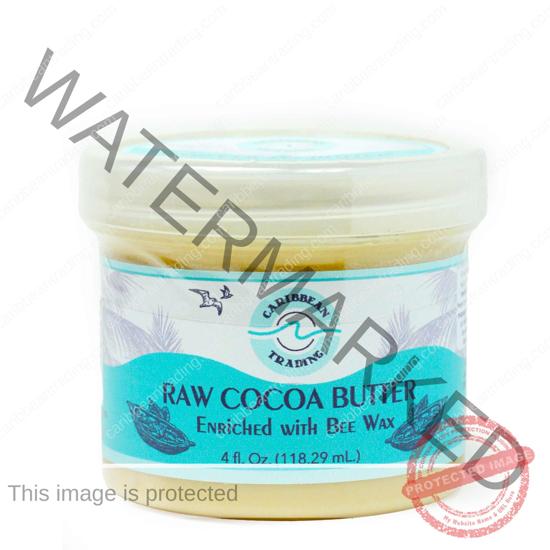 Raw Cocoa Butter Enriched with Beeswax - 4 oz.
