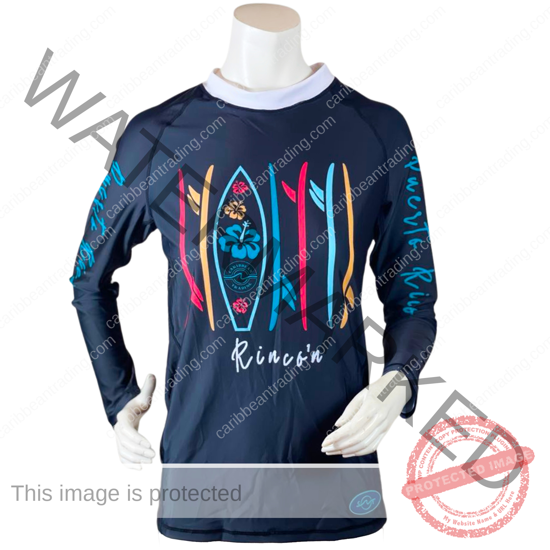 Rincon Surf Board Unisex-Rashguard - Image 2