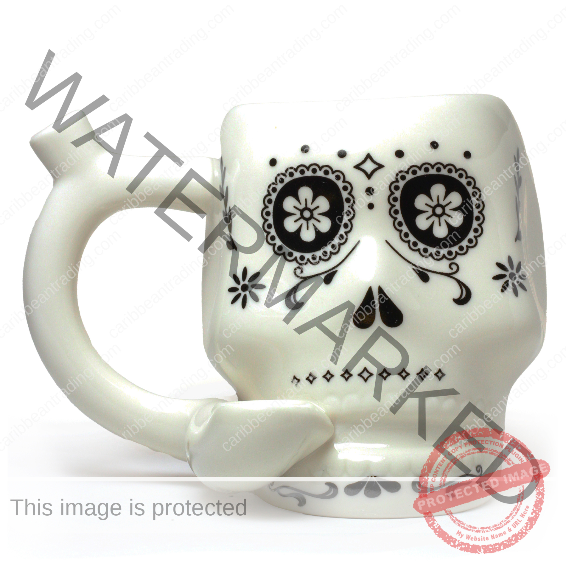 White Skull Mug