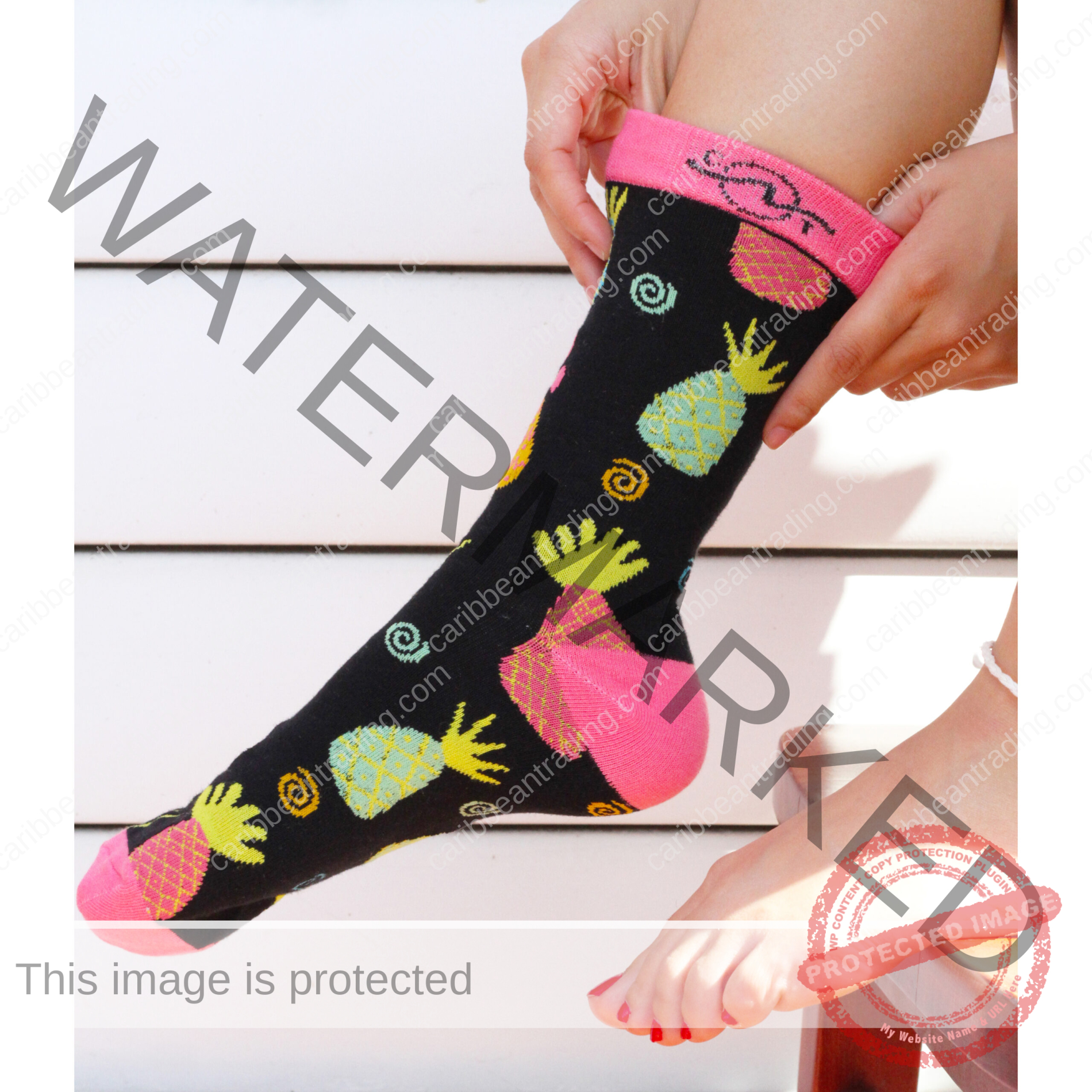 Tropical Socks Pineapple-Mermaids - Image 5