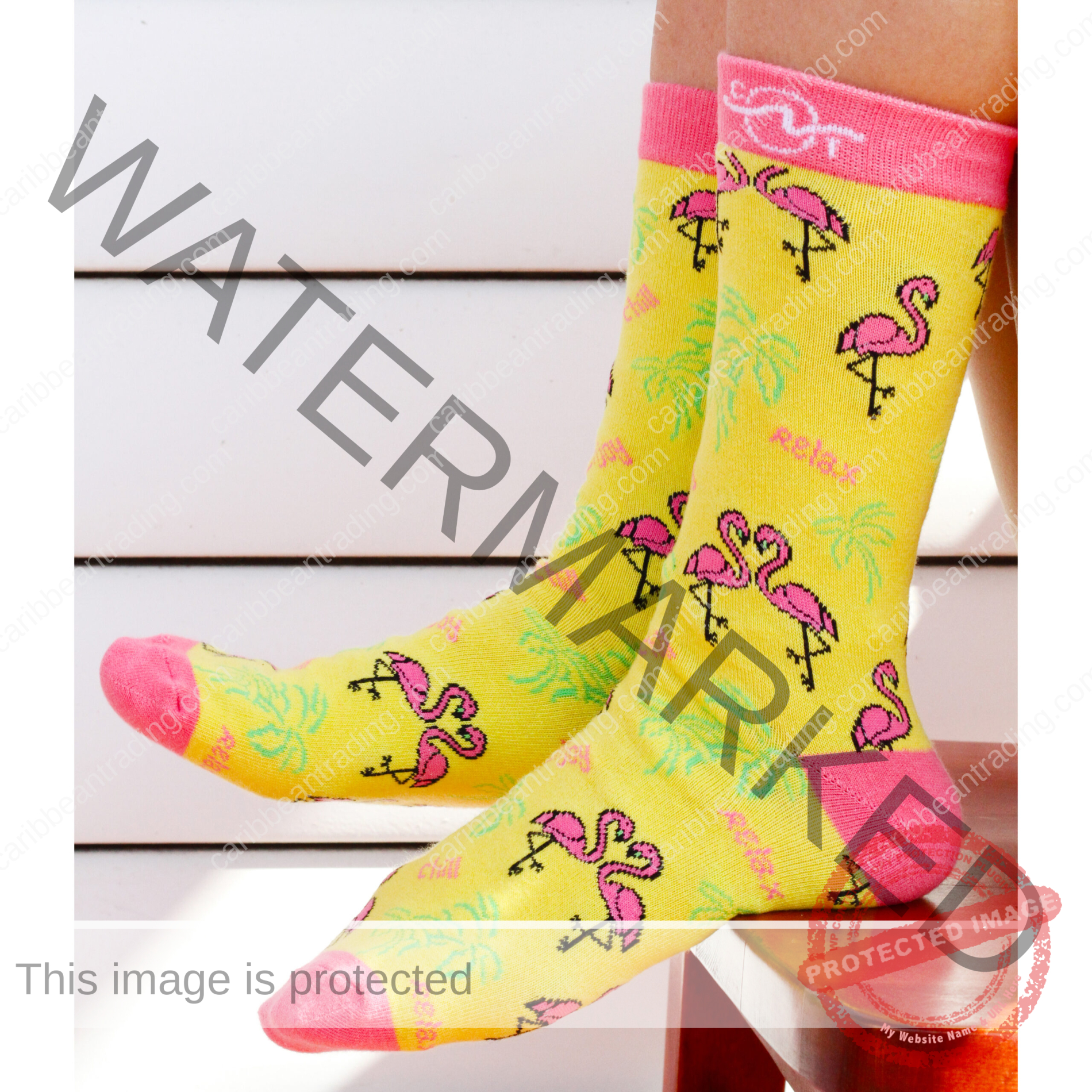 Tropical Socks Relax Flamingo - Image 6