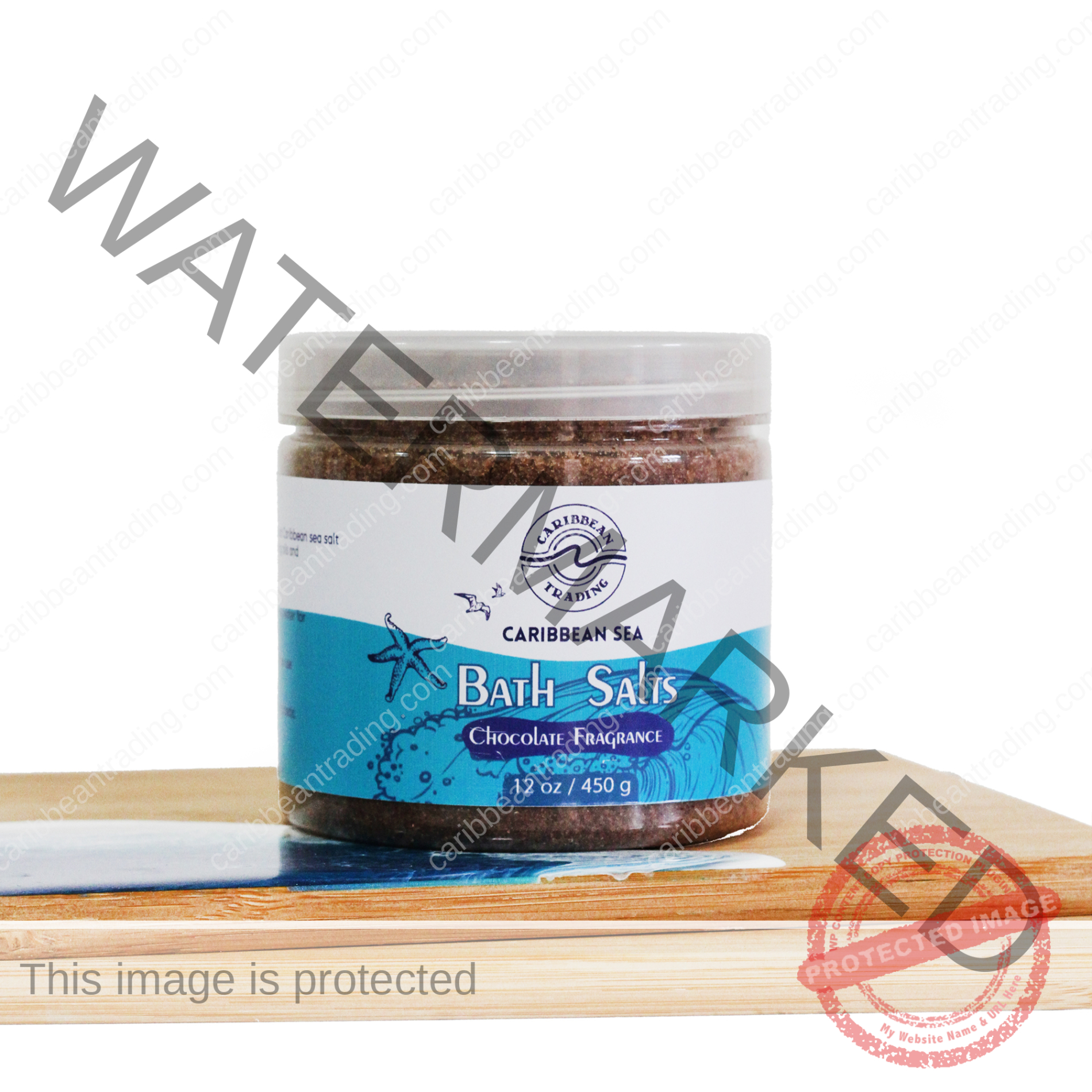 Caribbean Sea Bath Salts w/Chocolate 12 oz.