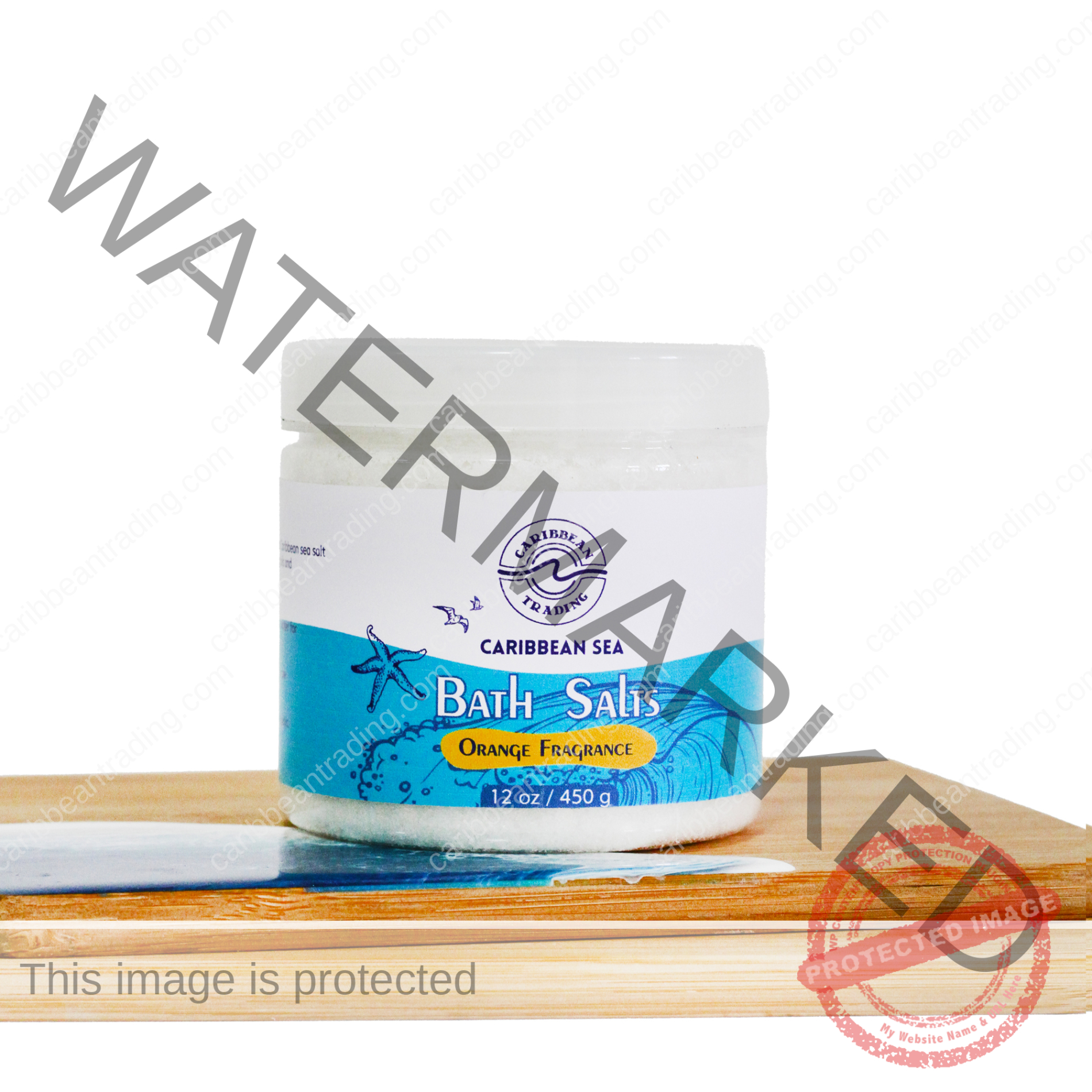 Caribbean Sea Bath Salts w/Orange 12 oz.