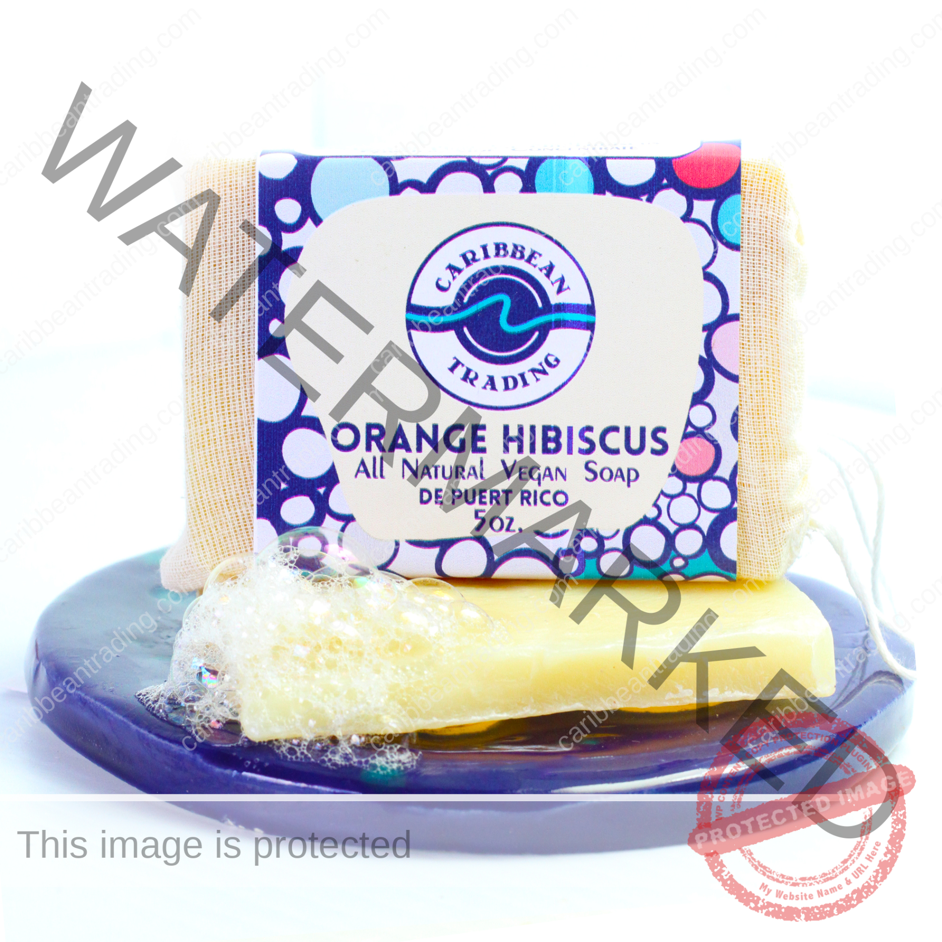 Orange Hibiscus Handmade All Natural Vegan Aloe Soap