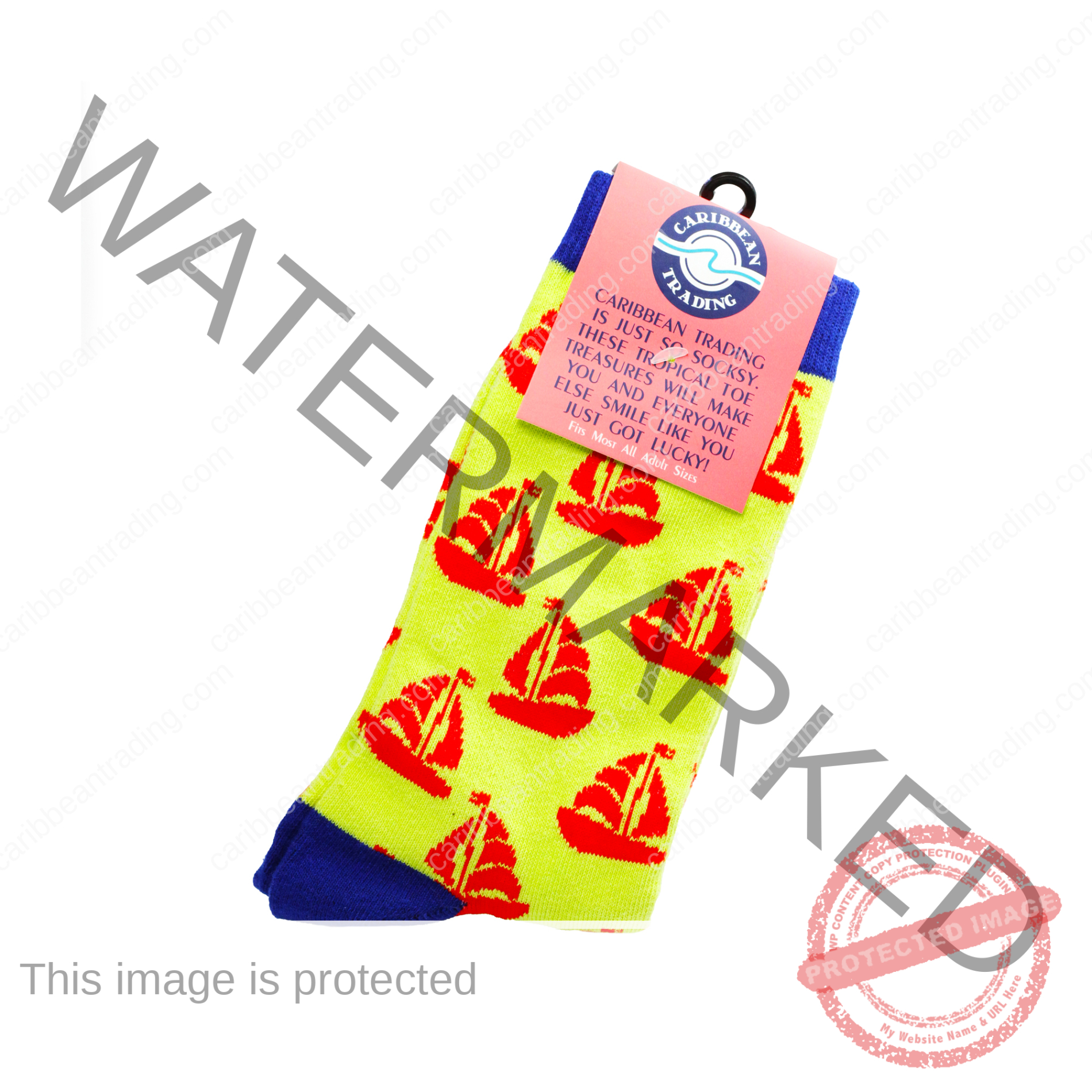 Tropical Socks Sailboats - Image 4