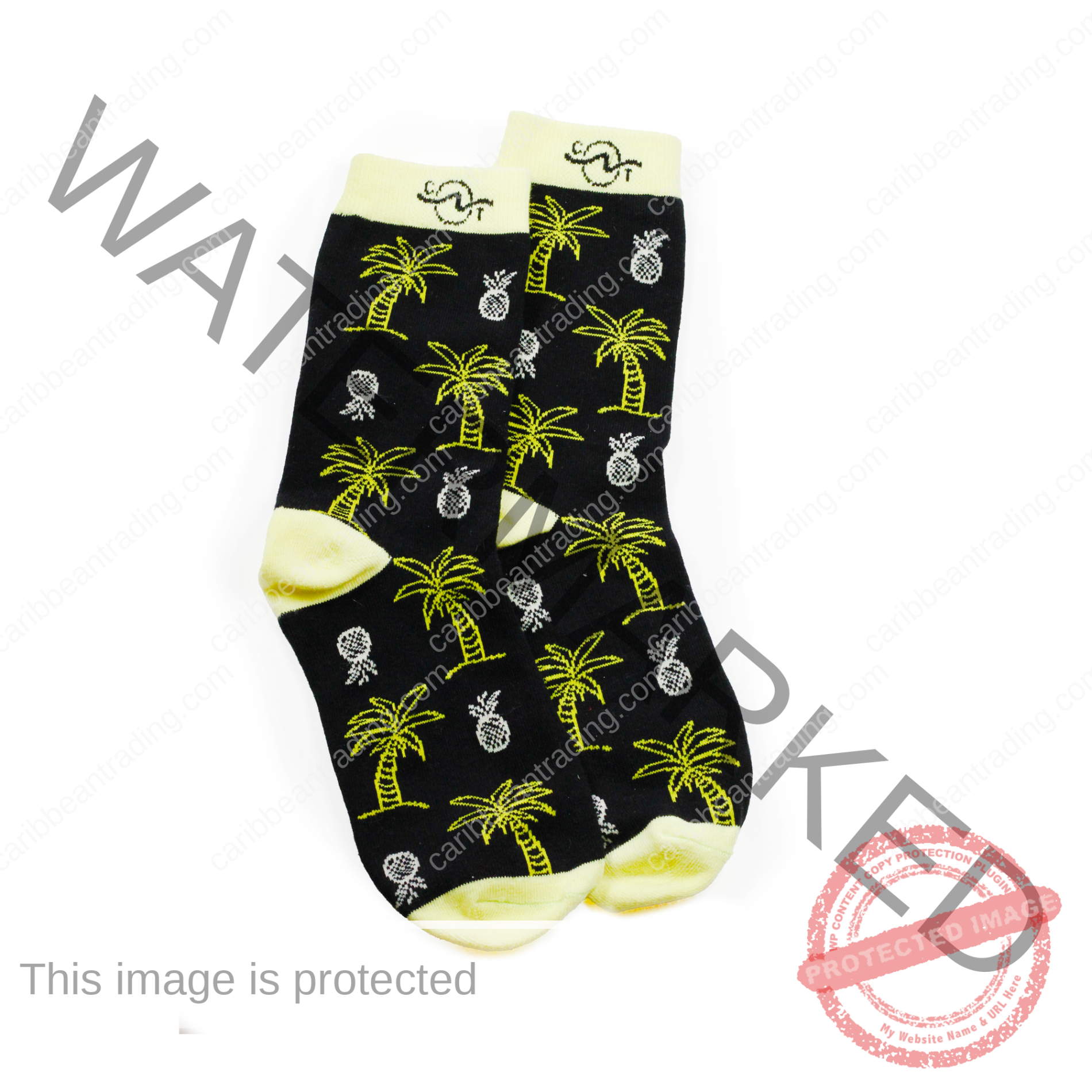Tropical Socks Palm Tree Pineapple