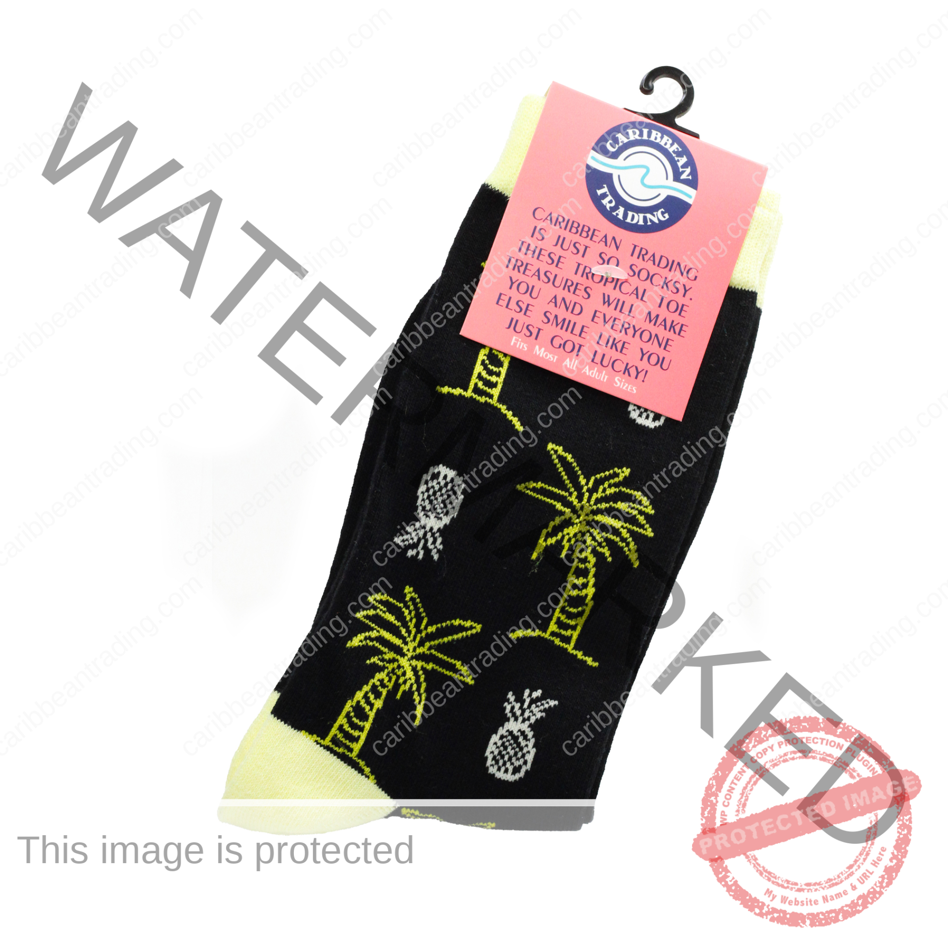 Tropical Socks Palm Tree Pineapple - Image 4