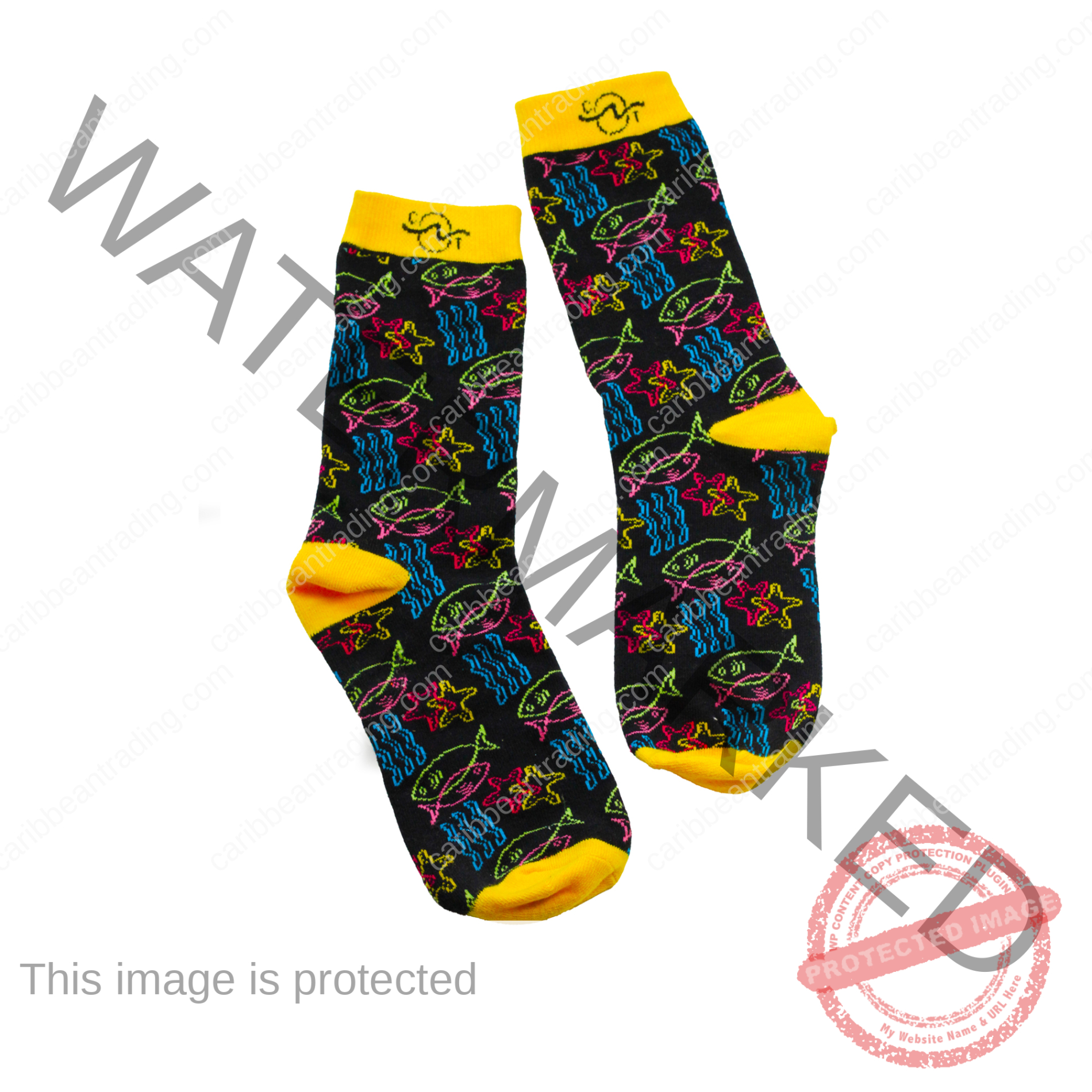 Tropical Socks Fish Wave - Image 2