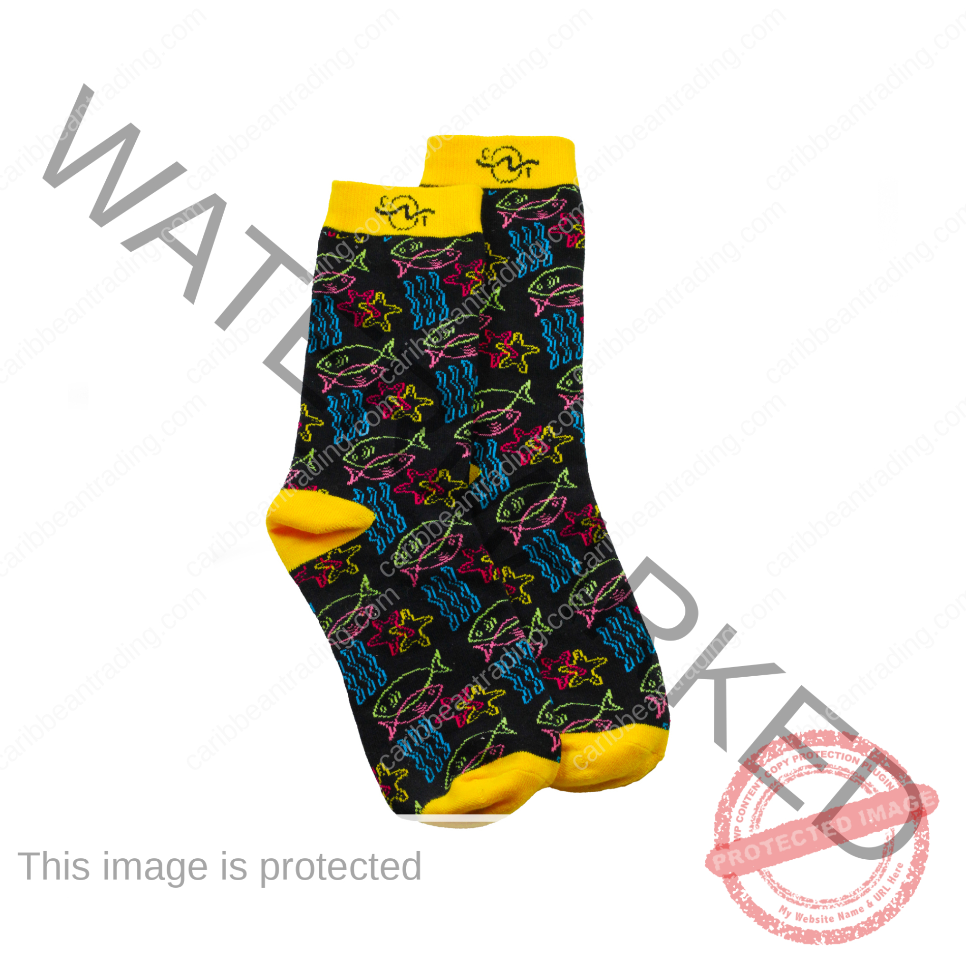 Tropical Socks Fish Wave