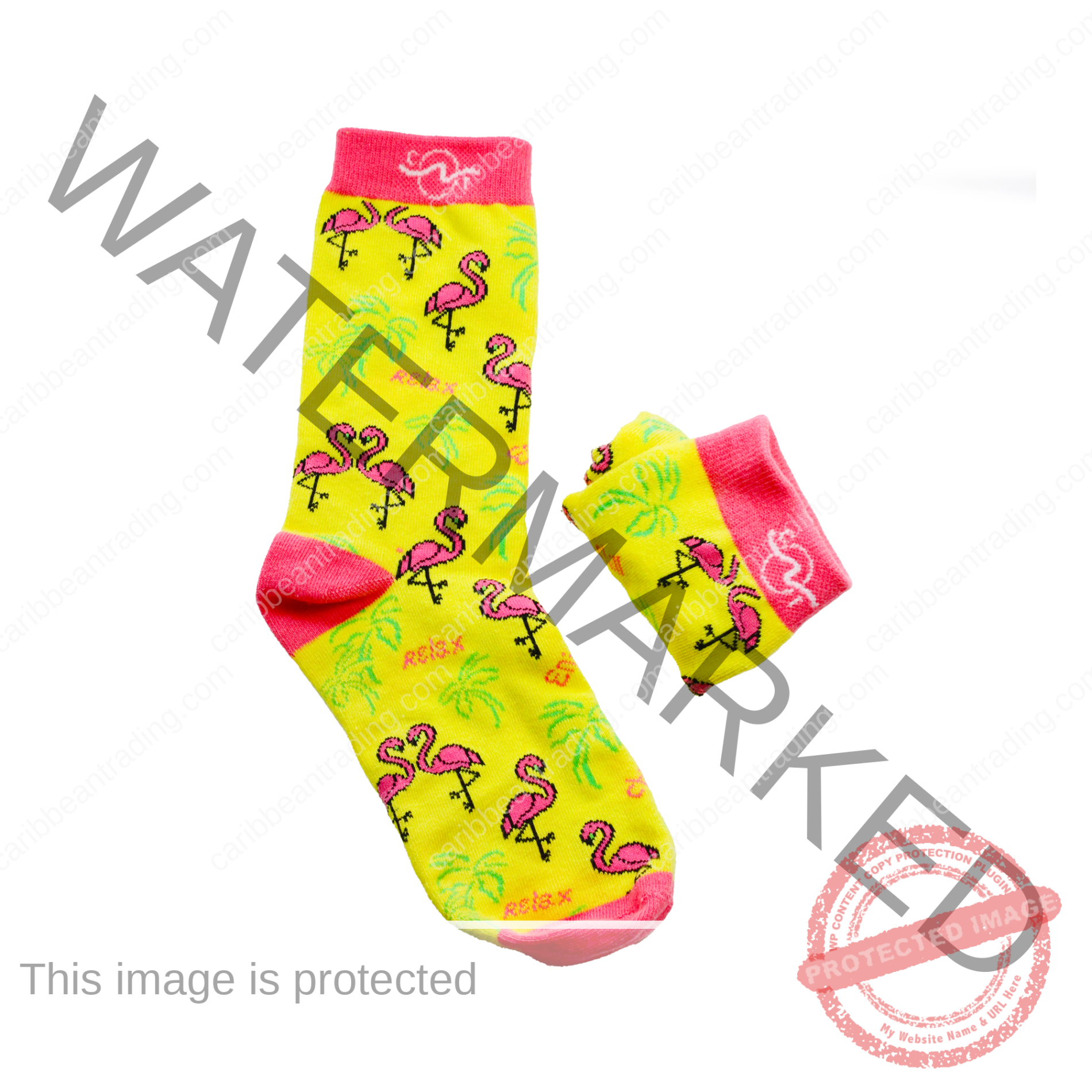 Tropical Socks Relax Flamingo - Image 3