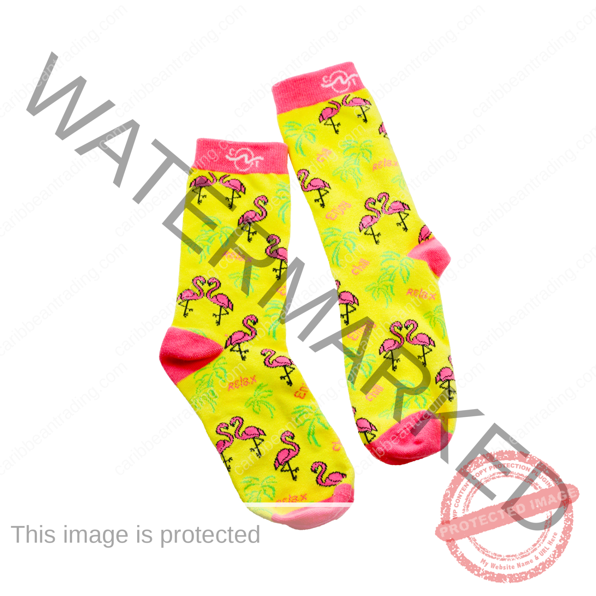 Tropical Socks Relax Flamingo - Image 2