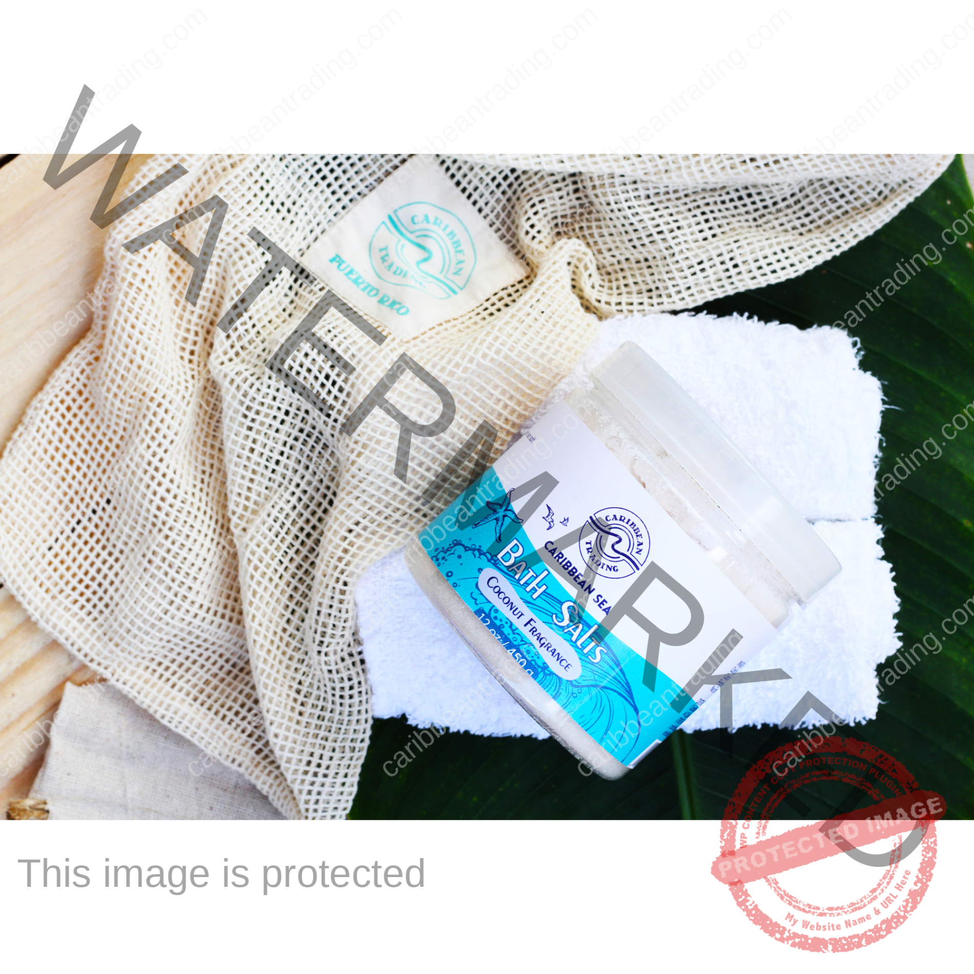 Caribbean Sea Bath Salts w/Coconut 12 oz. - Image 4