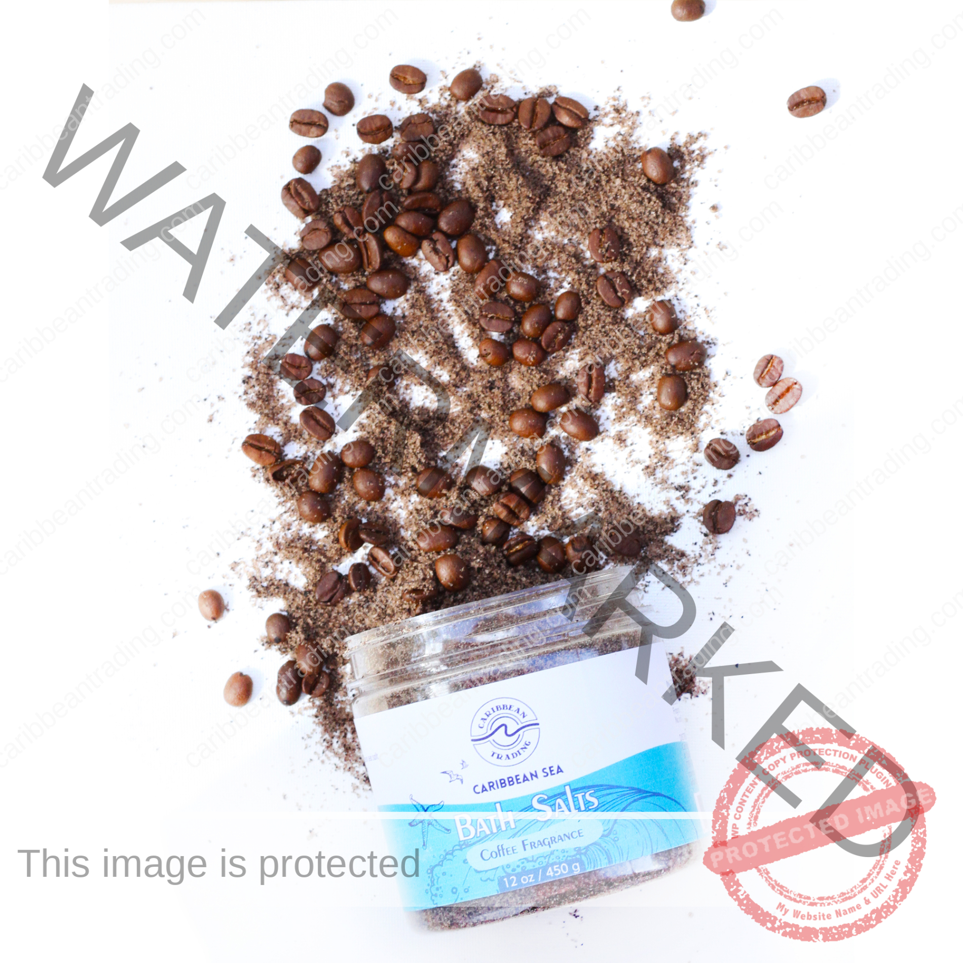 Caribbean Sea Bath Salts w/Coffee 12 oz. - Image 2