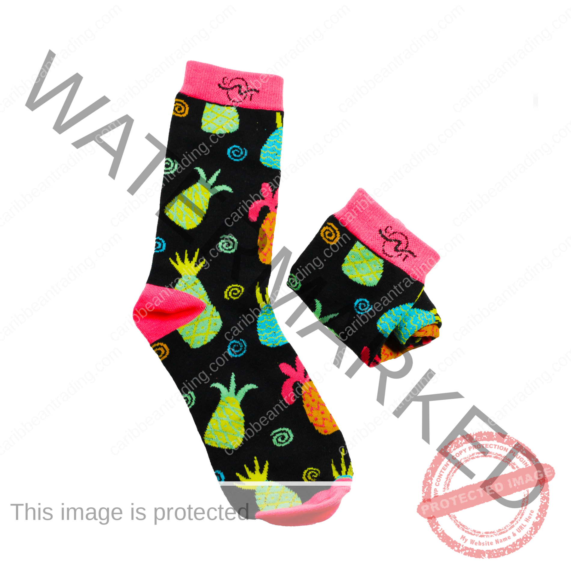 Tropical Socks Pineapple-Mermaids - Image 3