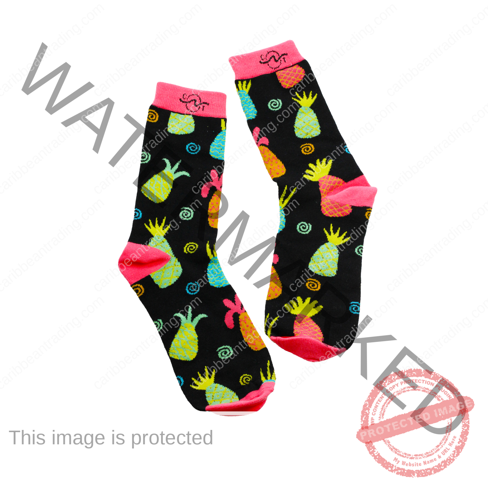 Tropical Socks Pineapple-Mermaids - Image 2