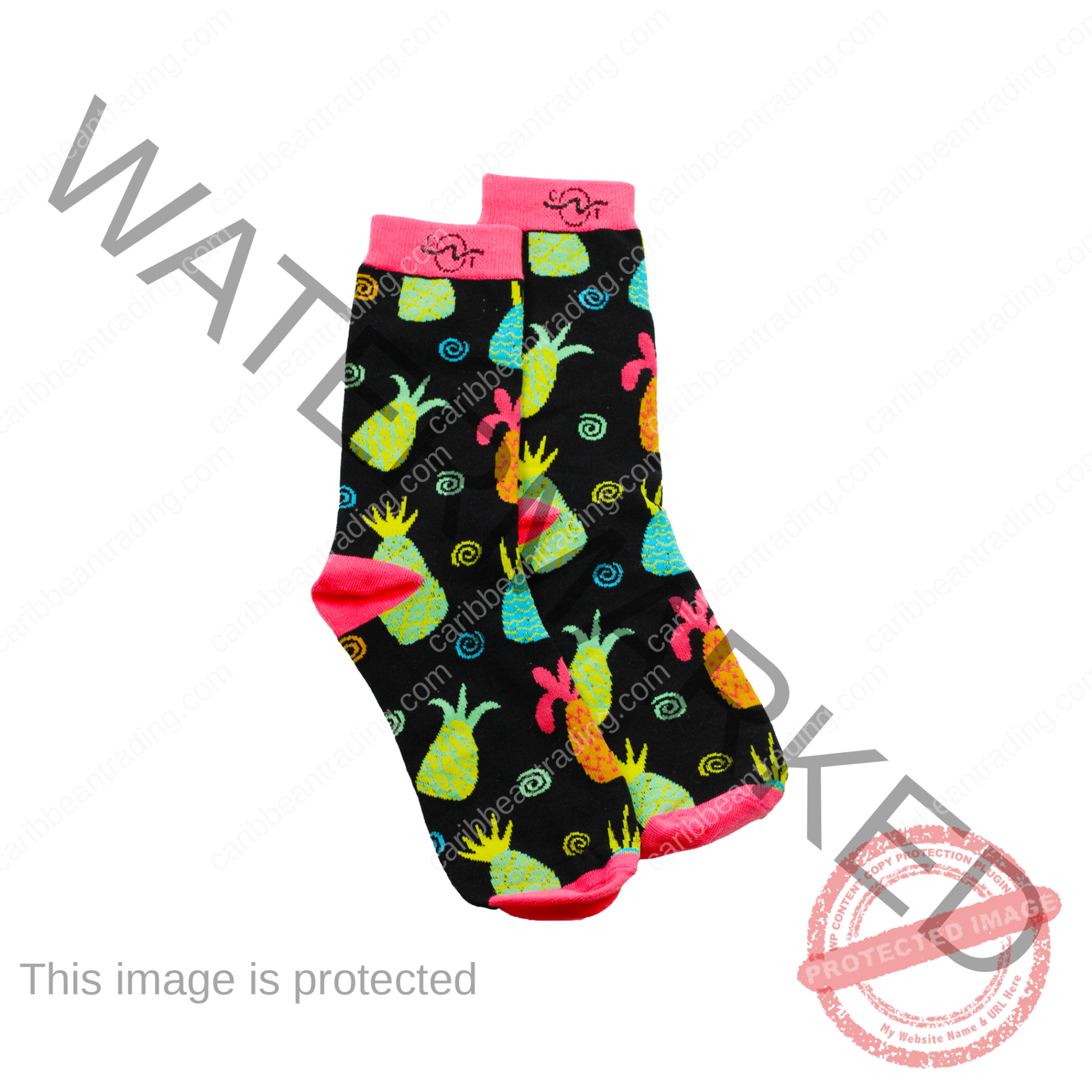 Tropical Socks Pineapple-Mermaids