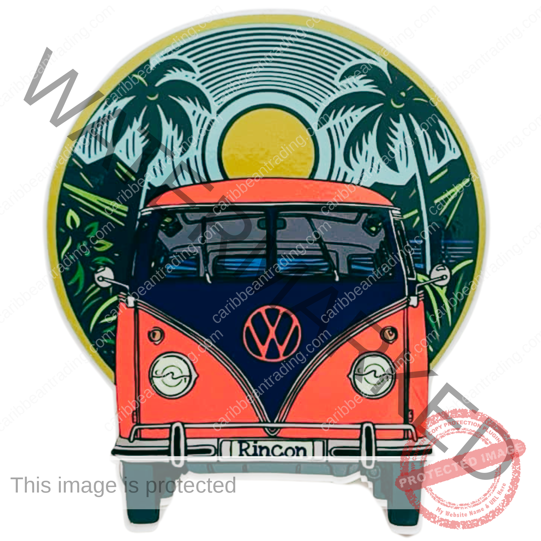 Mini Stickers VW Beach