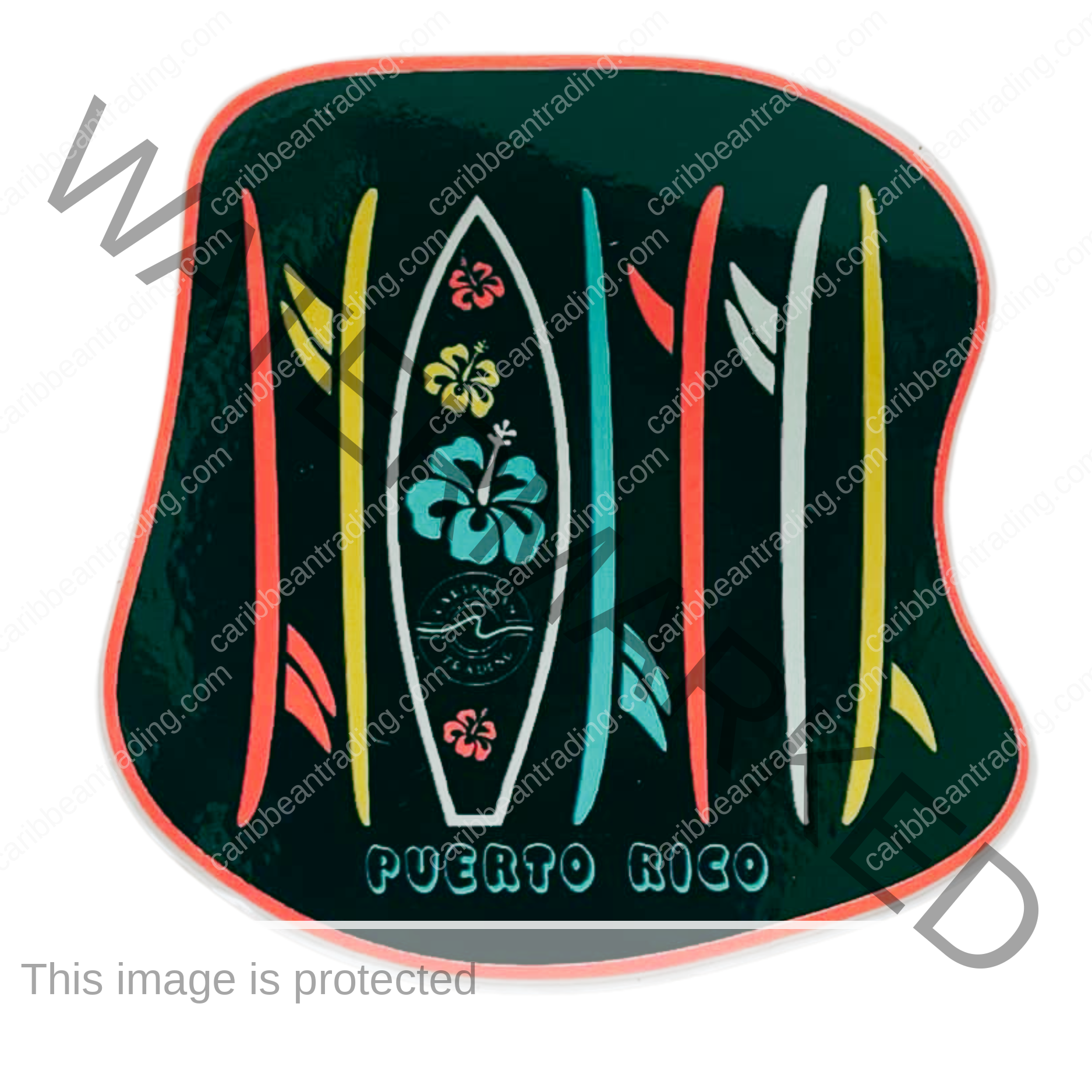 Mini Sticker Surf Board Puerto Rico