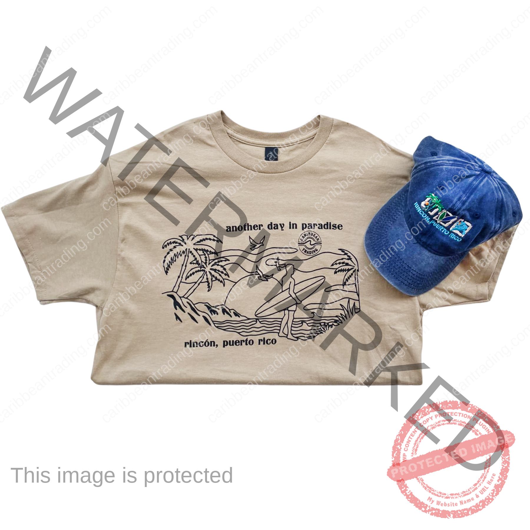 T-shirt-cap combo Another Day in Paradise - Image 2