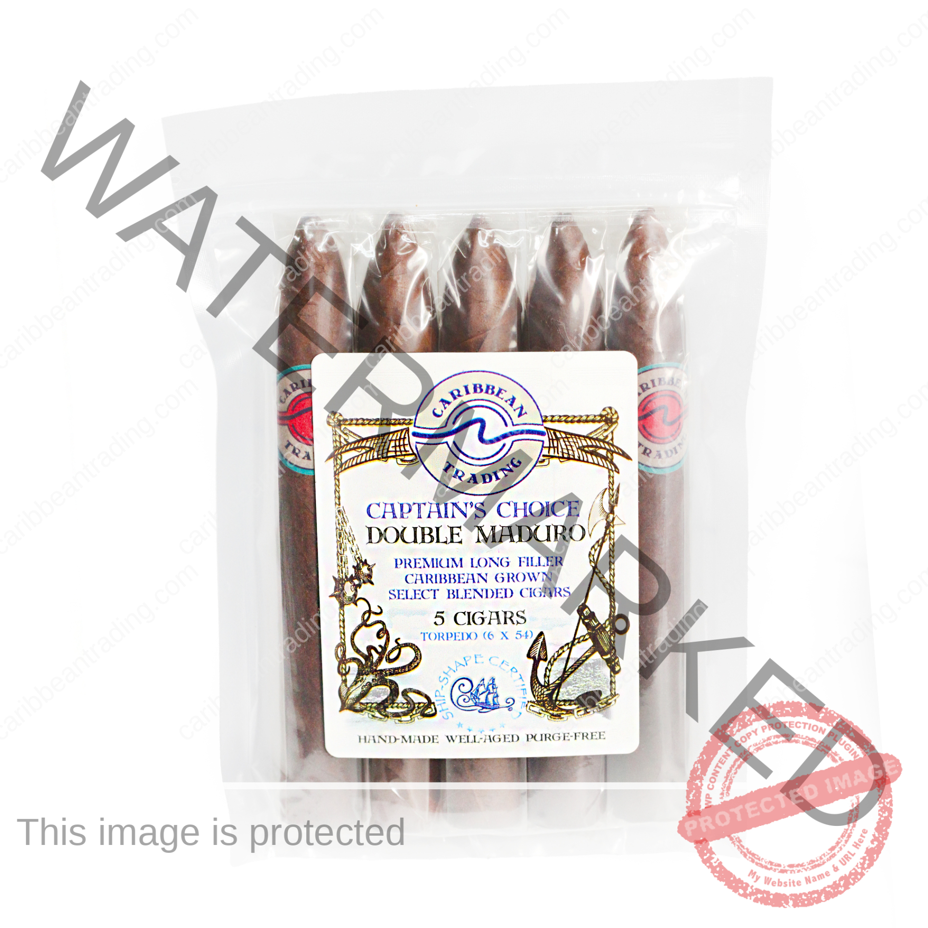 Captain's Choice Double Maduro Torpedo Cigar (6 x 54) 5 Pack