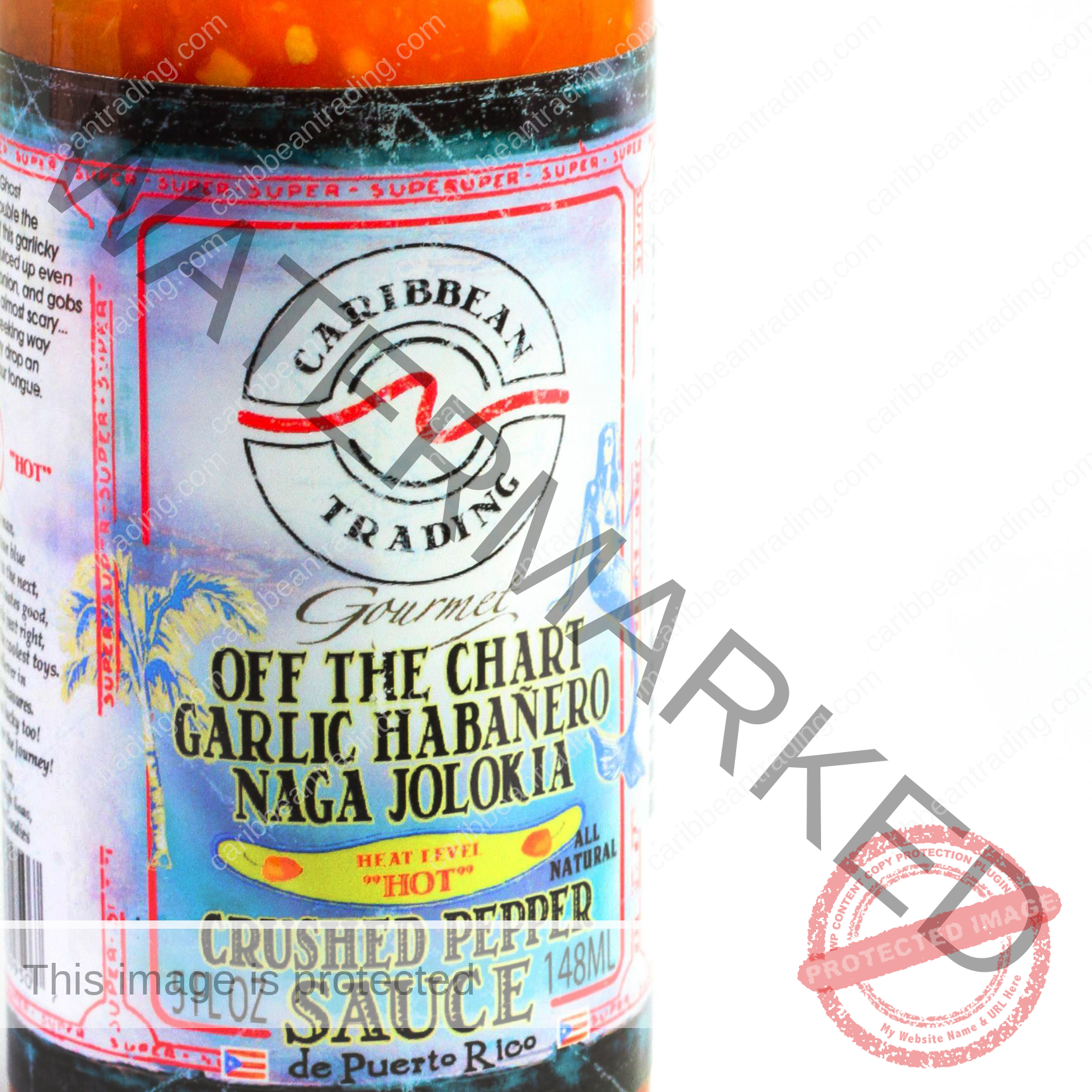 Off the Chart Garlic Habañero Naga Jolokia Crushed Pepper Sauce - Image 3
