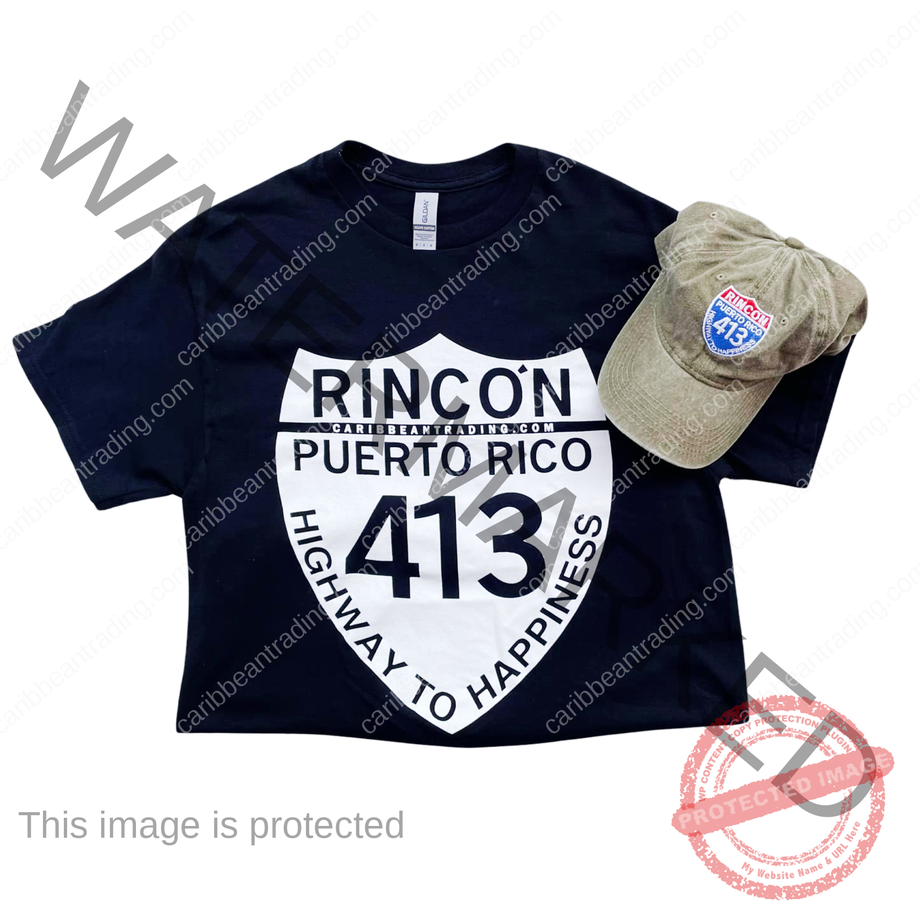 T-shirt-cap combo Rincon 413 - Image 2