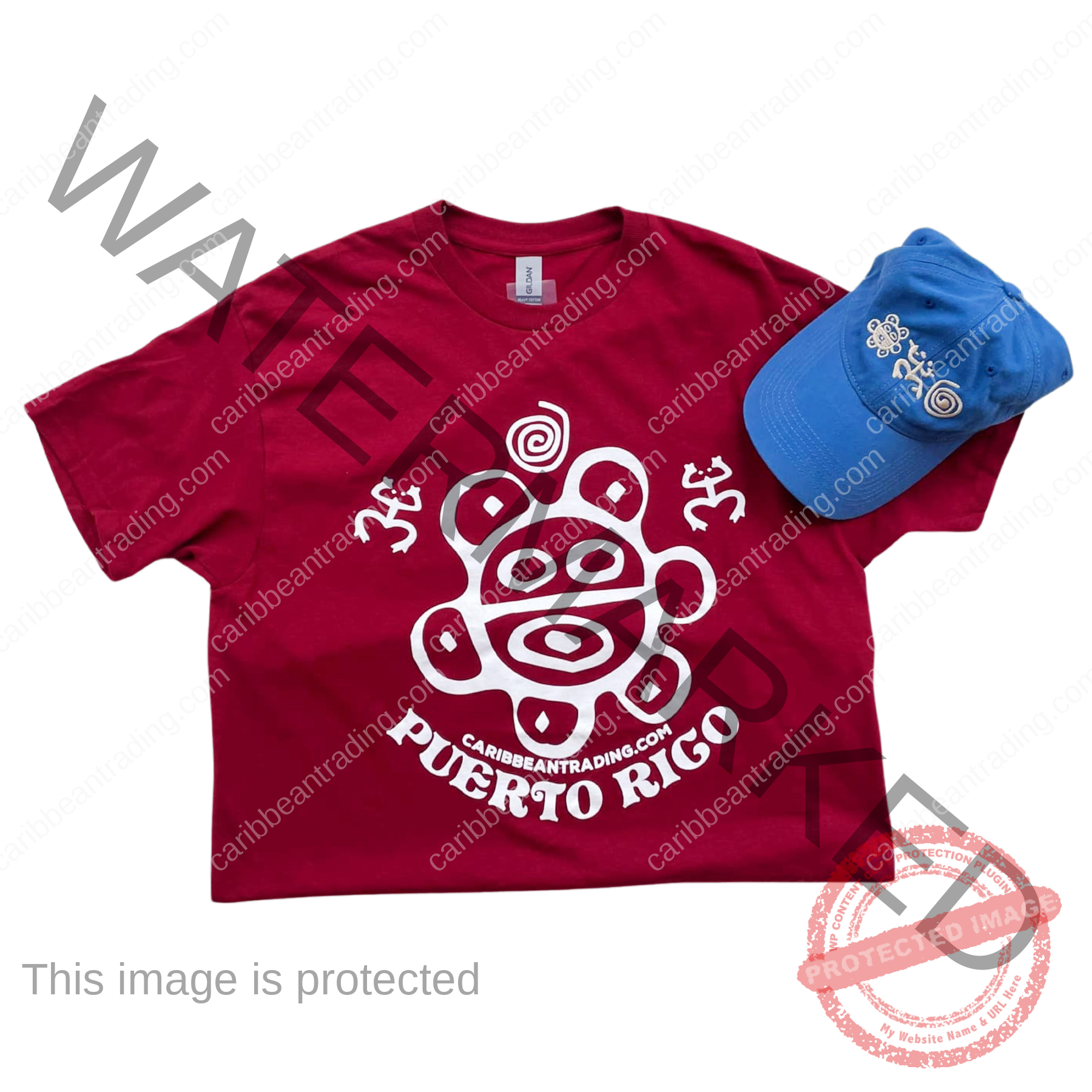 T-shirt-cap combo Taino Symbols - Image 3