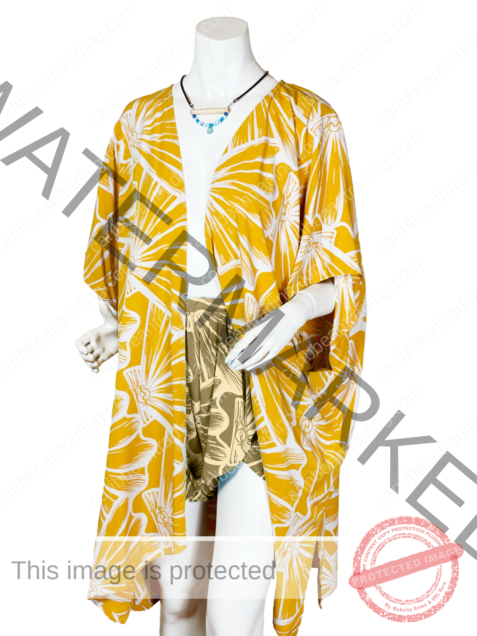 One Size Yellow Shells Cover Up - Image 2