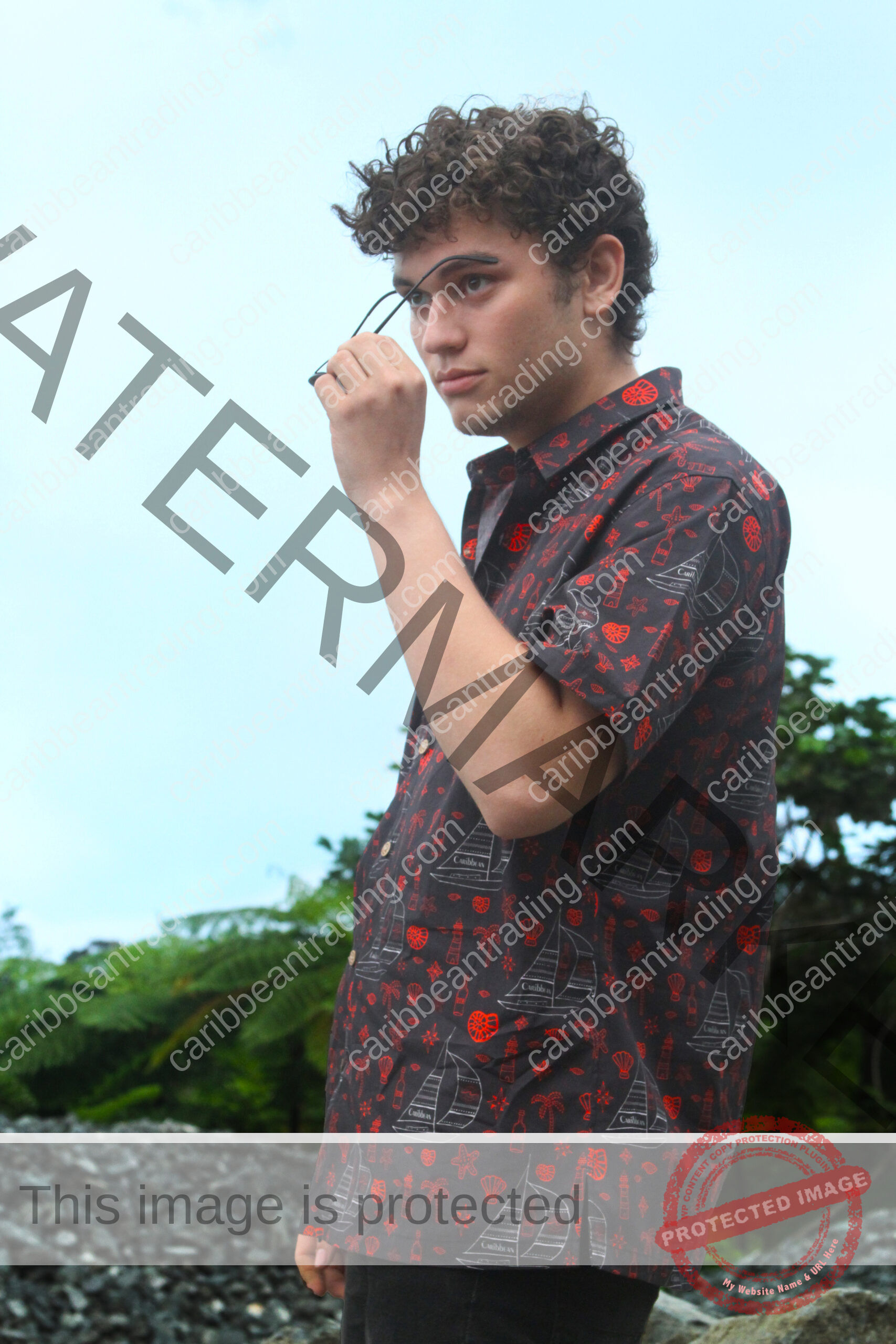 Sailboat- Caribbean-Button Down Shirt - Image 3