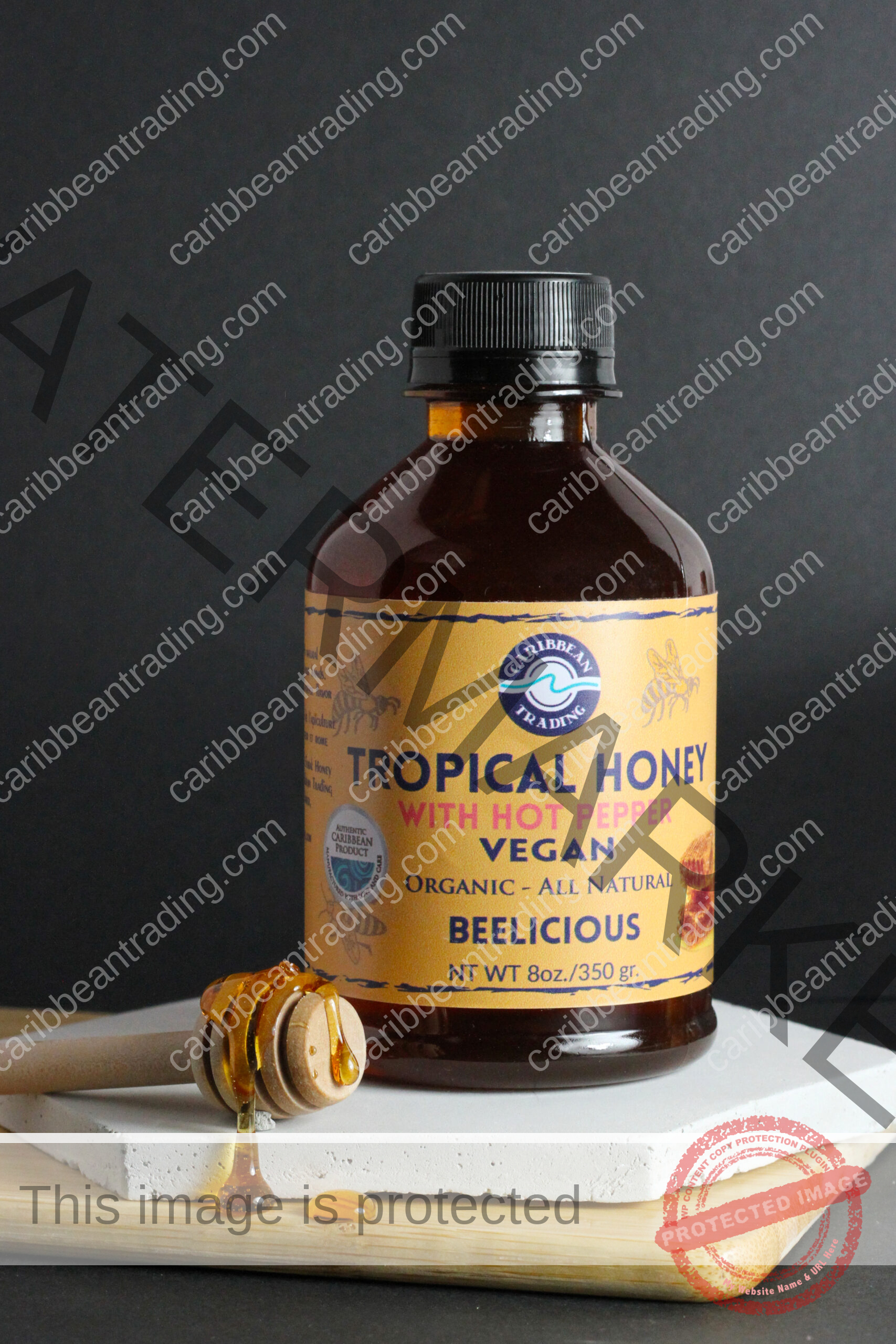 Tropical Honey With Hot Pepper Vegan 8oz. - Image 2
