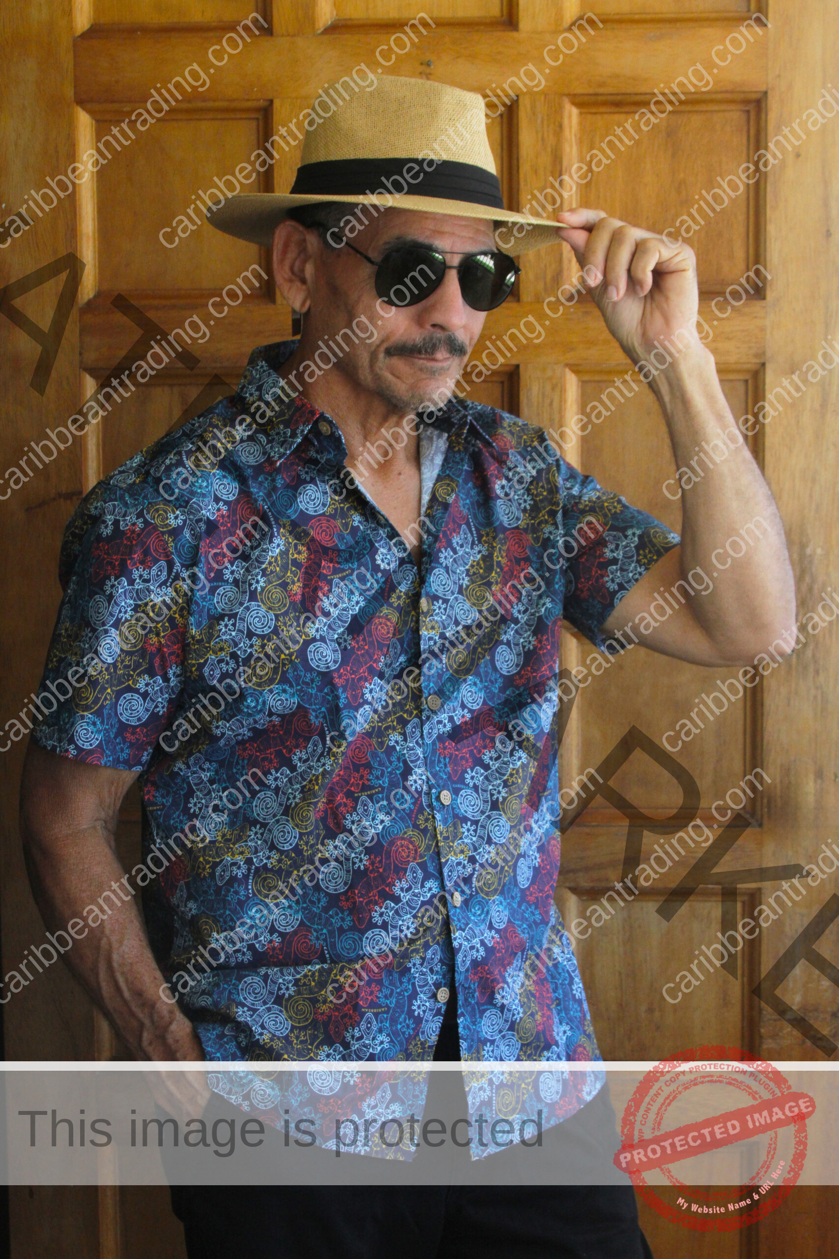 Gecko-Caribbean-Button Down Shirt - Image 3