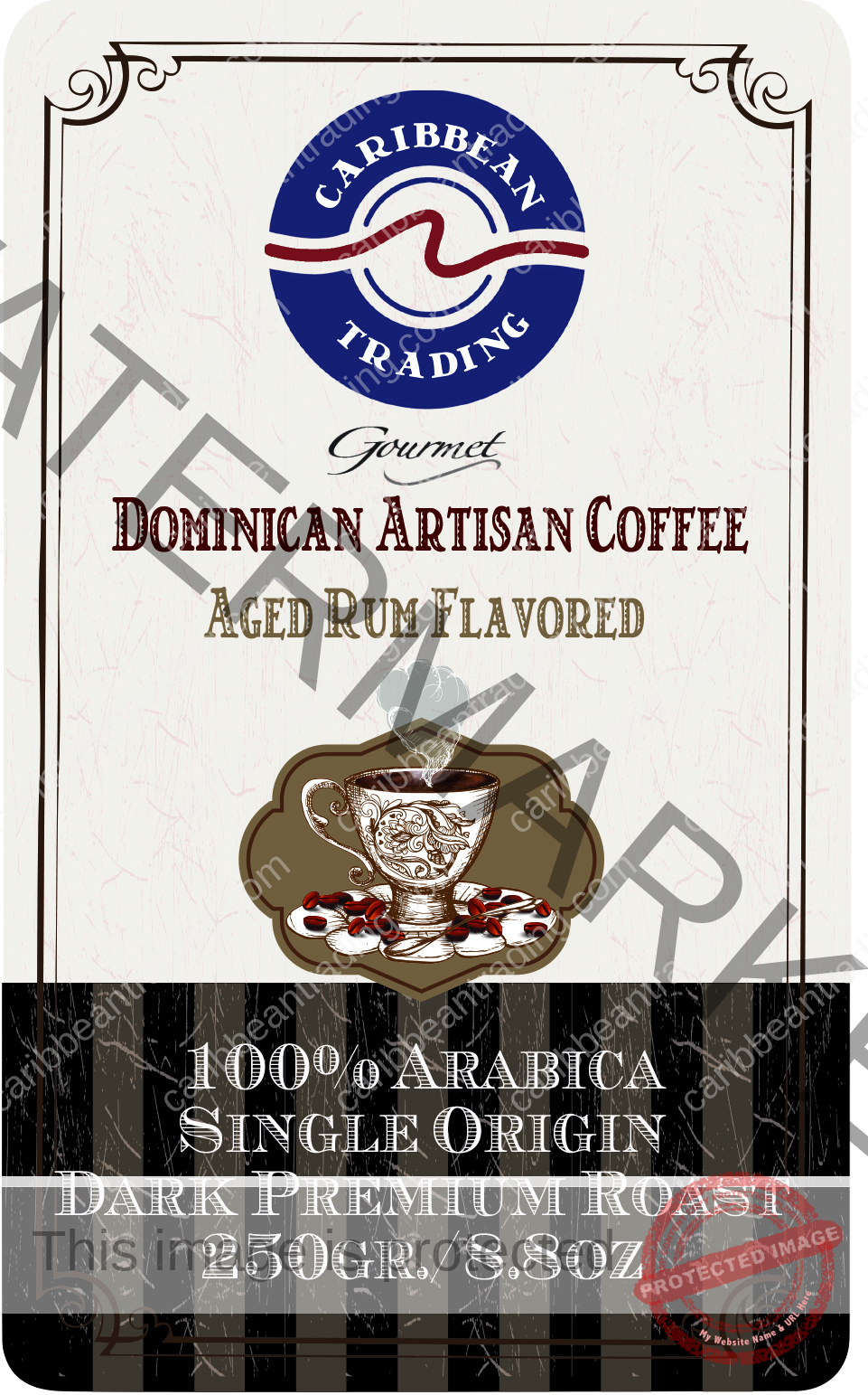 Dominican Single Origin Arabica Coffee Aged-Rum Flavored 8.8 oz. - Image 2