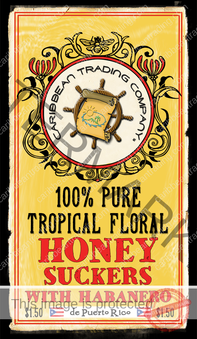 100 % Pure Tropical Floral Honey Suckers with Habanero