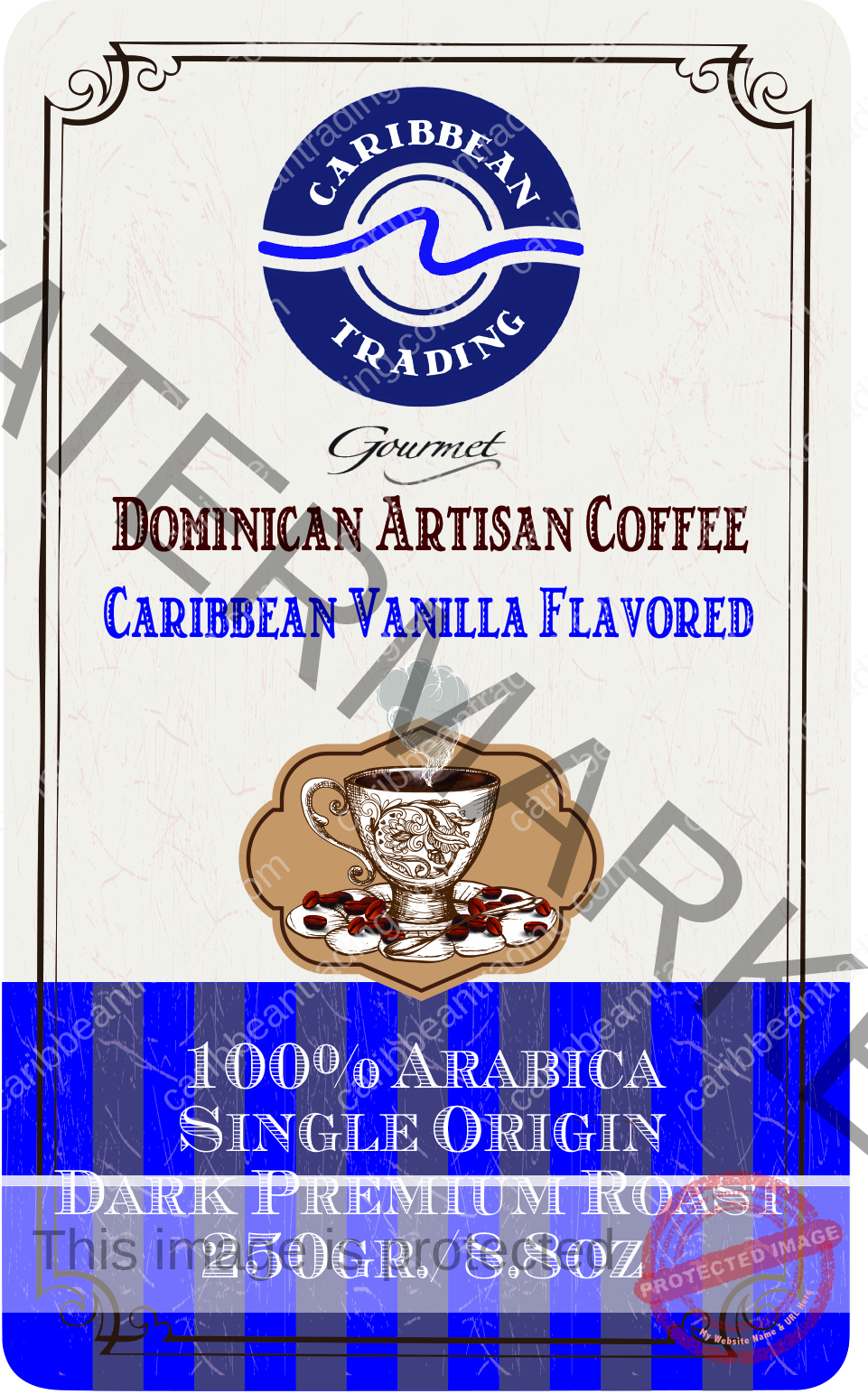 Dominican Single Origin Arabica Coffee Caribbean Vanilla Flavored 8.8 oz. - Image 2