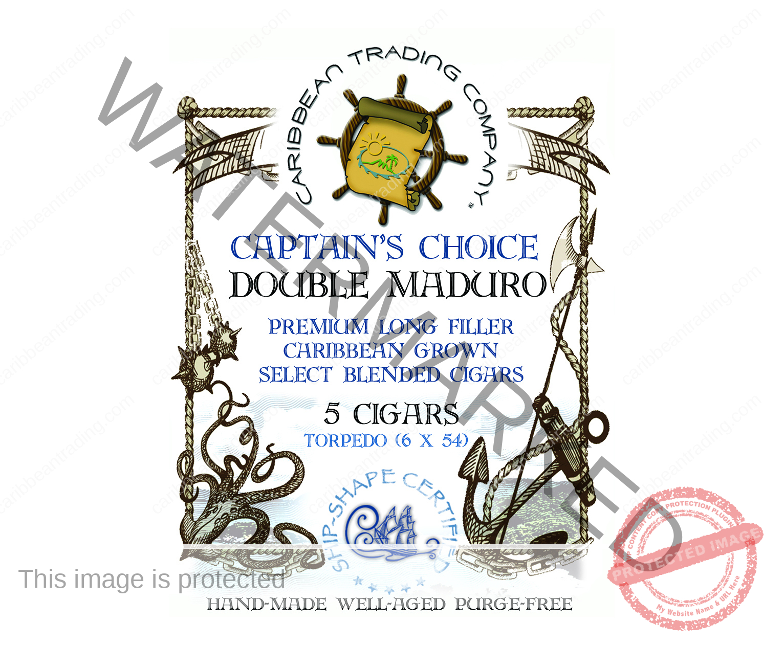 Captain's Choice Double Maduro Torpedo Cigar (6 x 54) 25 Pack Bundle - Image 8