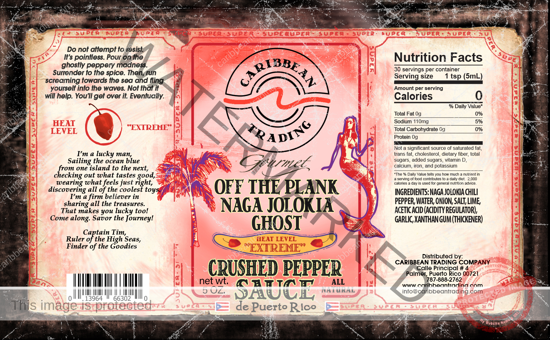 Off the Plank Naga Jolokia Ghost Crushed Pepper Sauce - Image 2