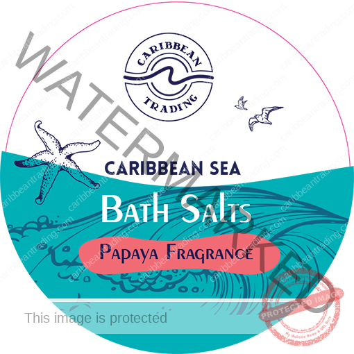 Caribbean Sea Bath Salts w/Papaya 12 oz. - Image 5