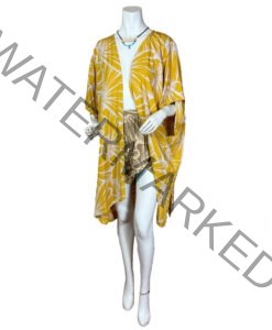 One Size Yellow Shells Cover Up